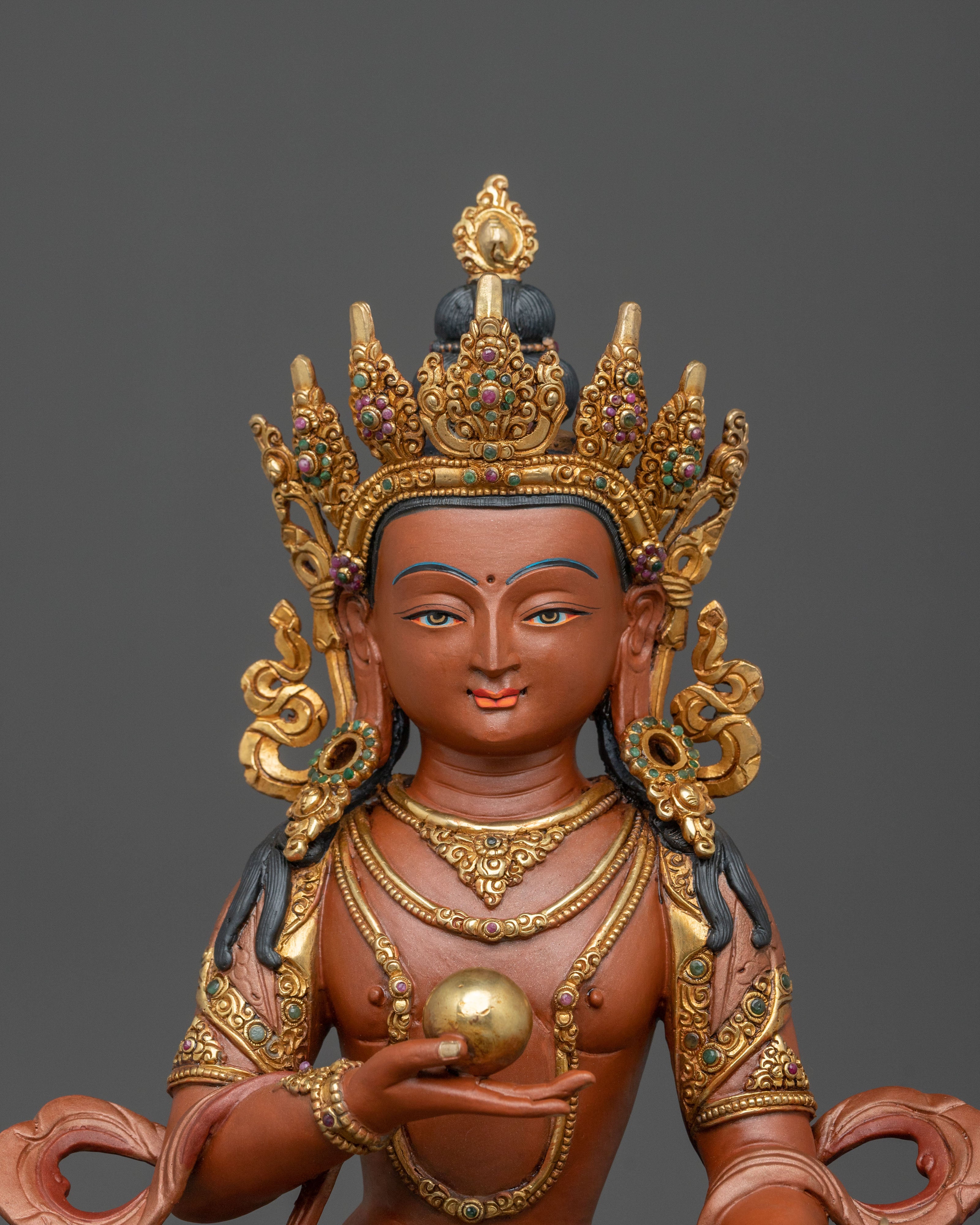 Kshitigarbha Buddhist Sculpture | Meditation Altar Decor