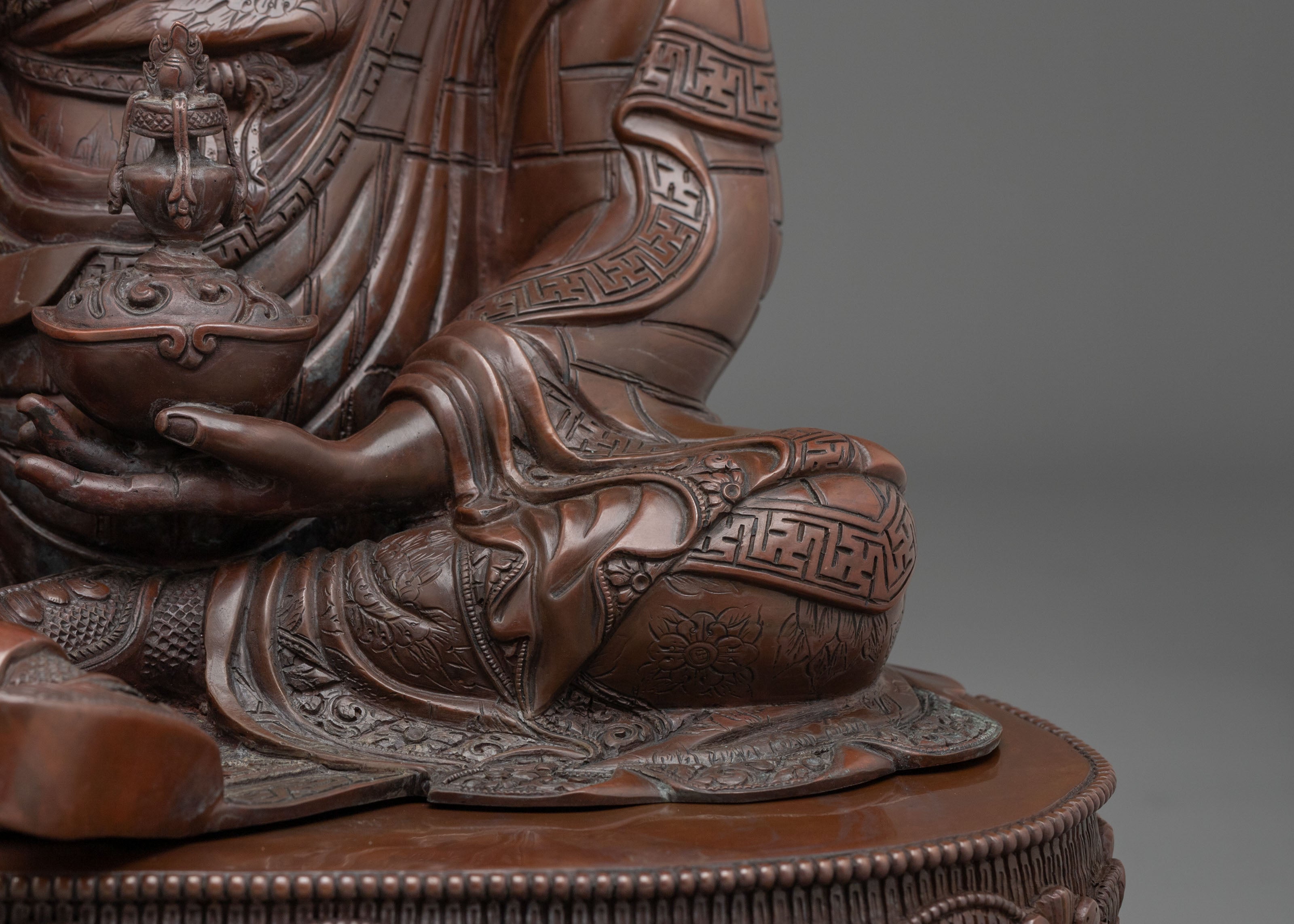 Tibetan Guru Rinpoche Oxidized Sculpture | Symbol of Wisdom Protection and Blessings