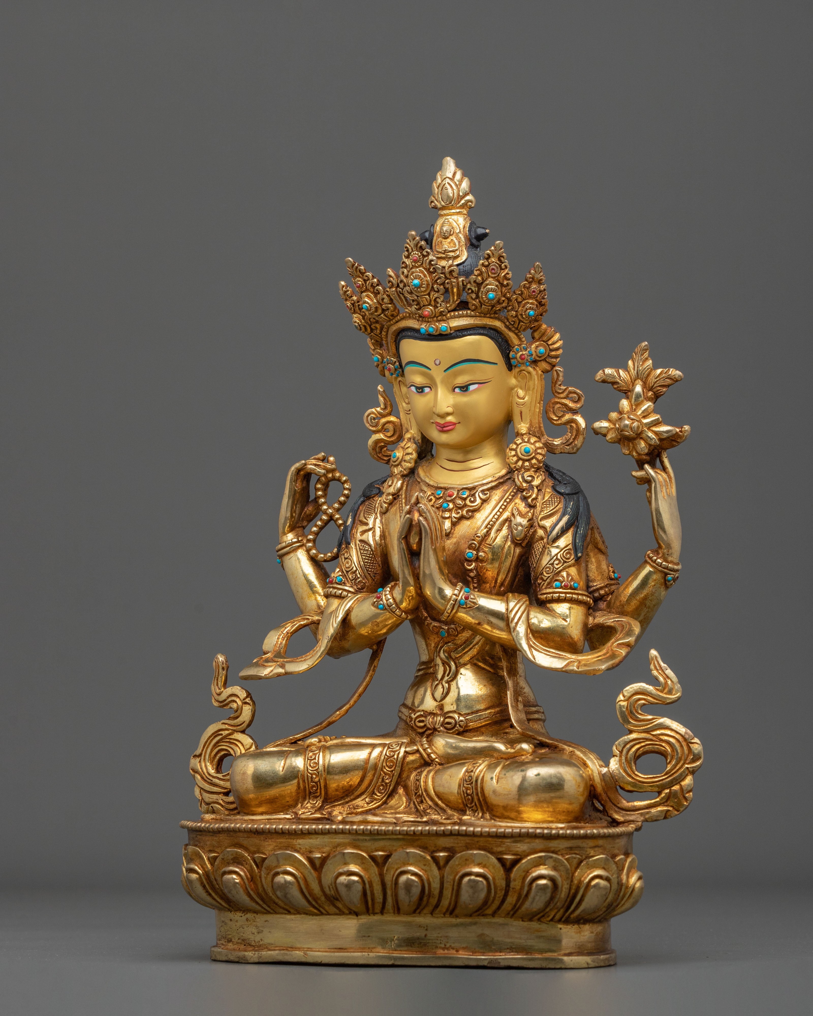 Handmade Chenrezig Sculpture | Home Decor