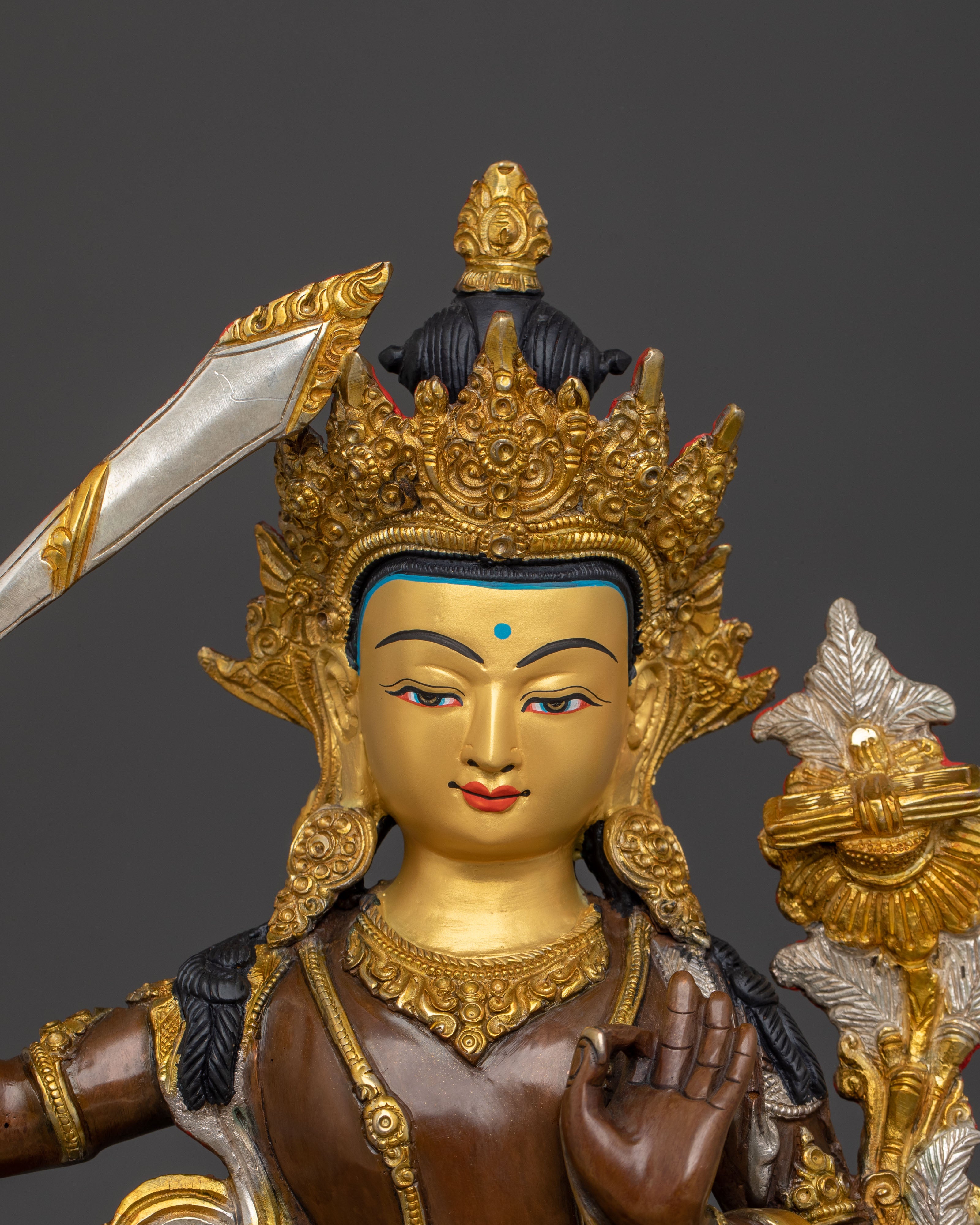 Manjushri Tibetan Buddhist Wisdom Figurine | Buddhist Shrine