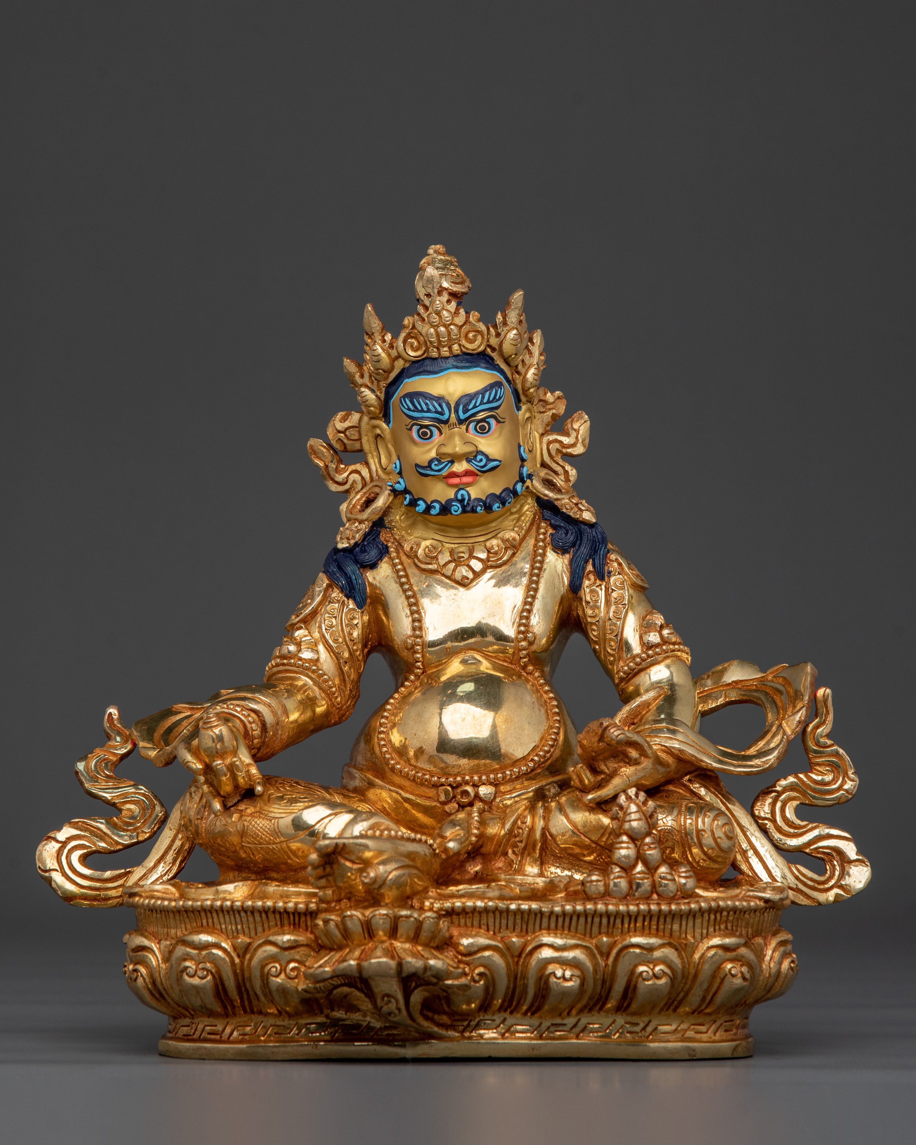 Dzambhala Spiritual Decor Statue | Tibetan Wealth Deity Sculpture