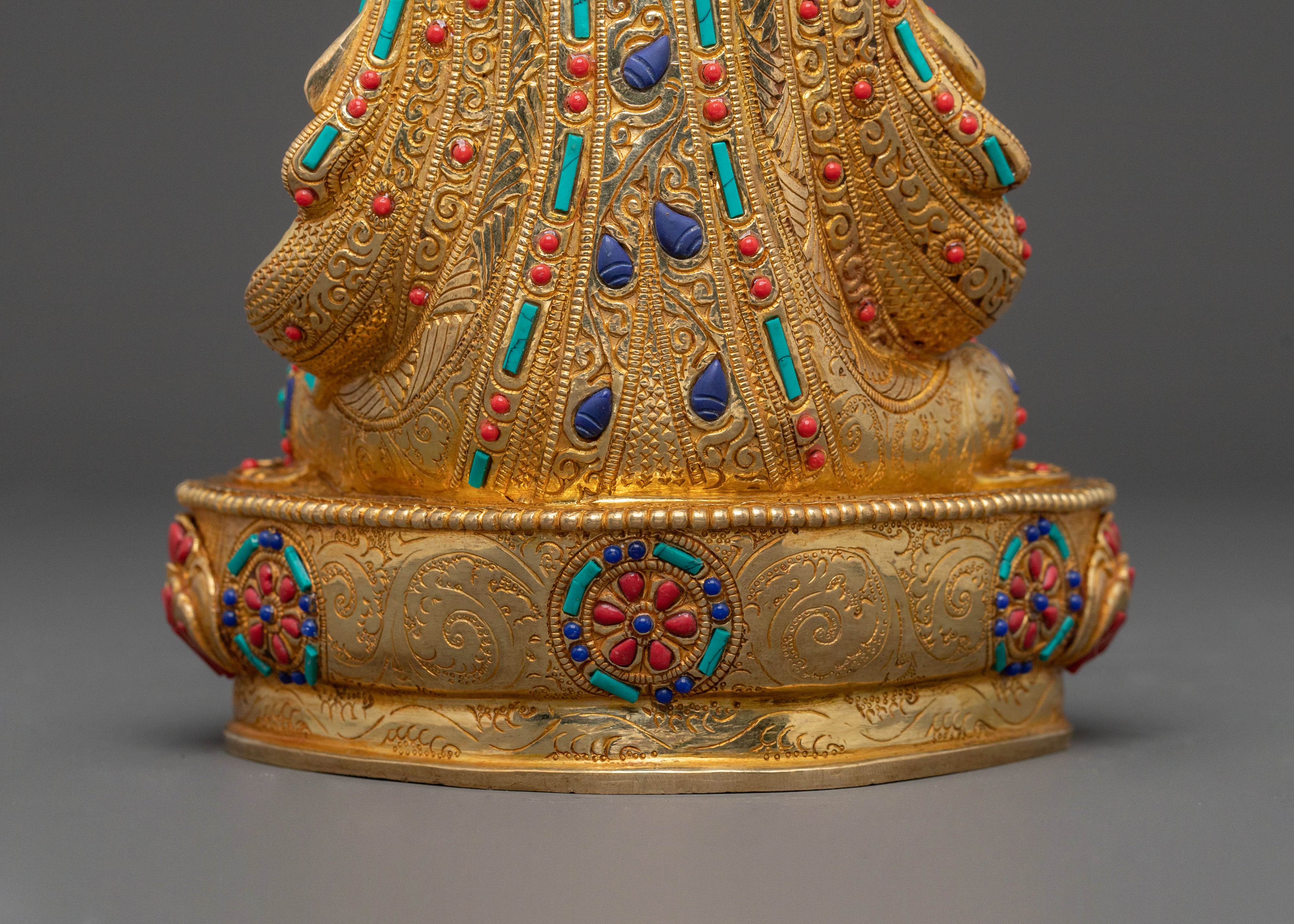 Enchanting Tibetan Statue of Guru Tsokye Dorje