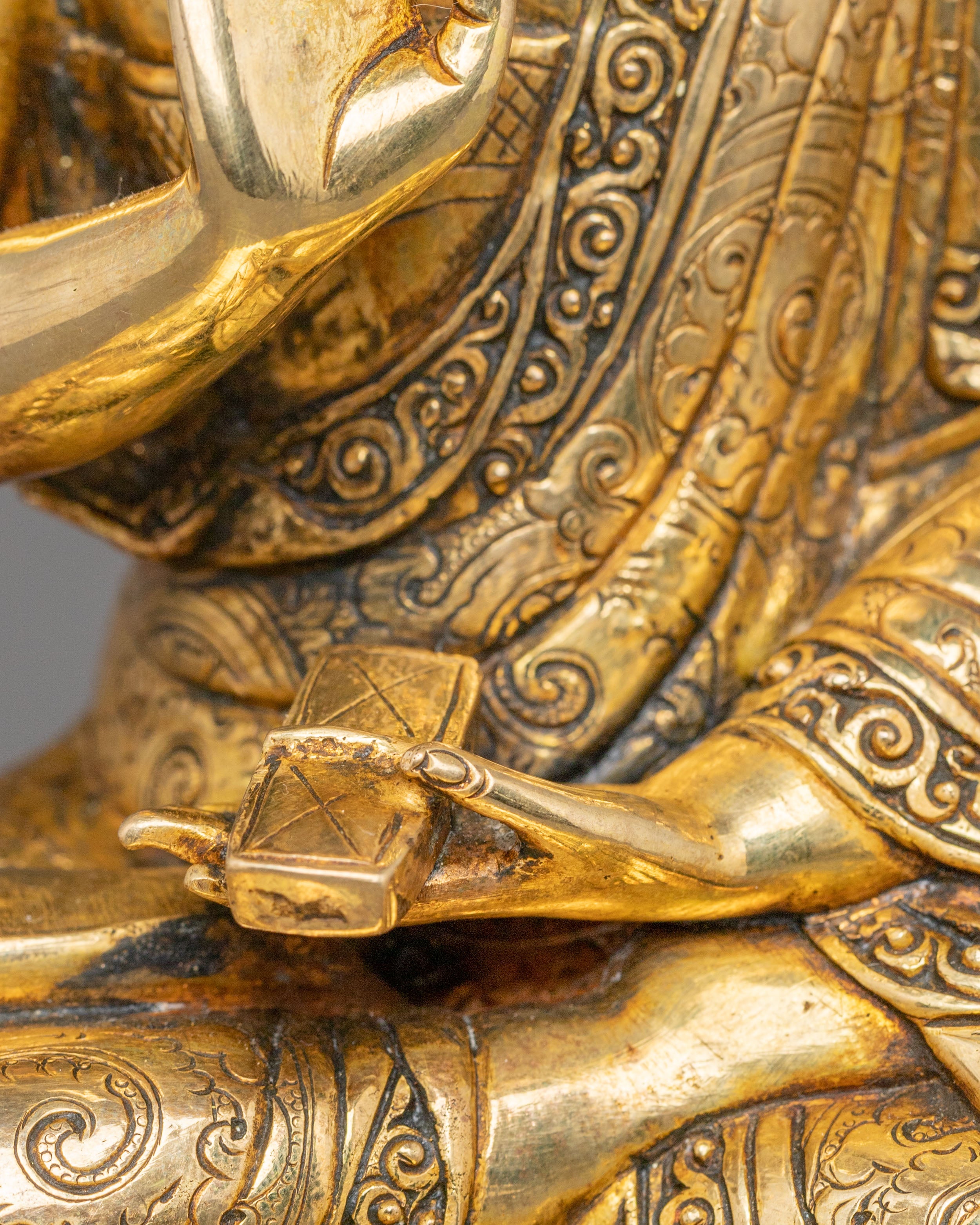 Golden Statue of Guru Set | Himalayan Spiritual Masters