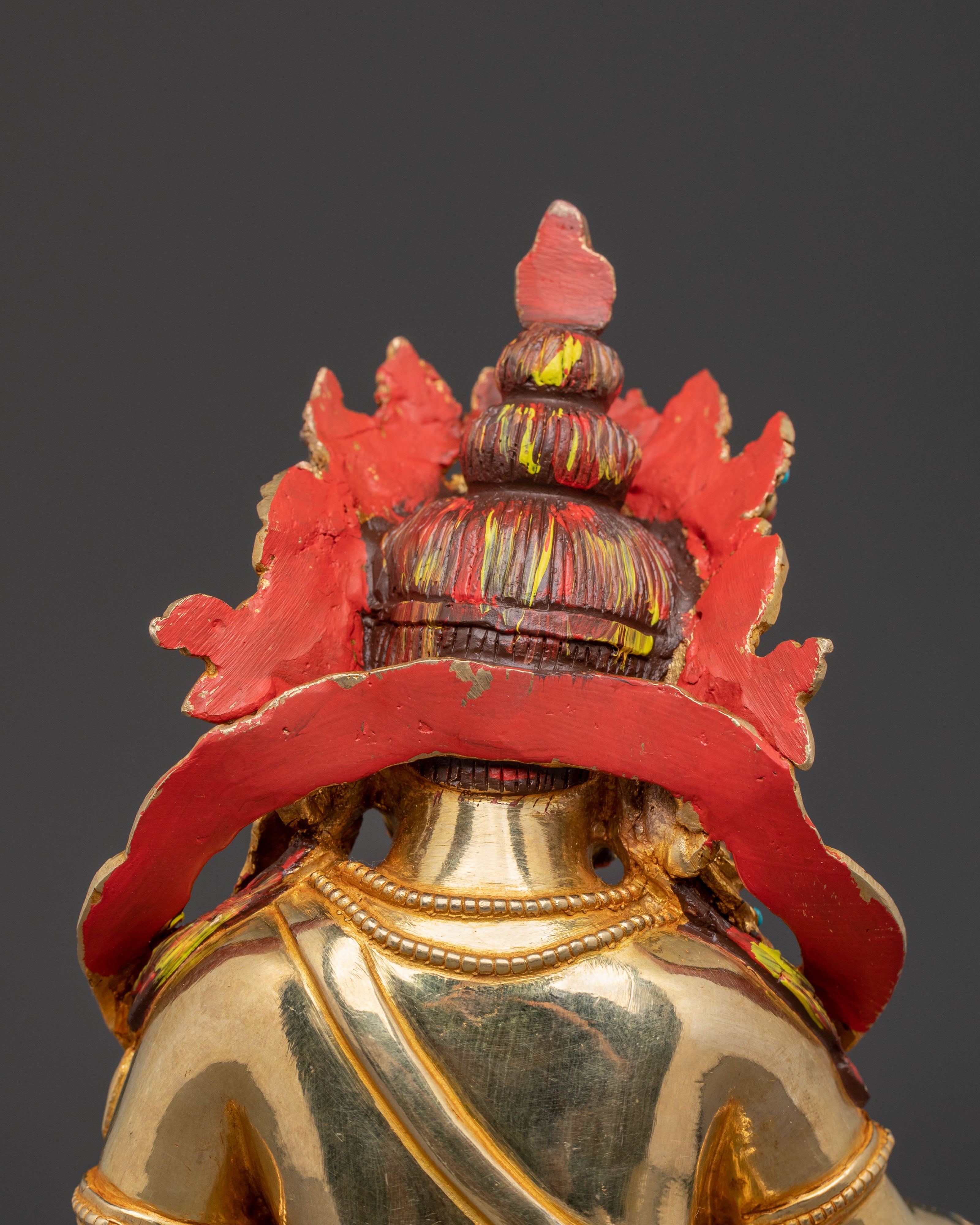 Wealth Bestowing Dzambhala Statue - Hand-Gilded Copper Art