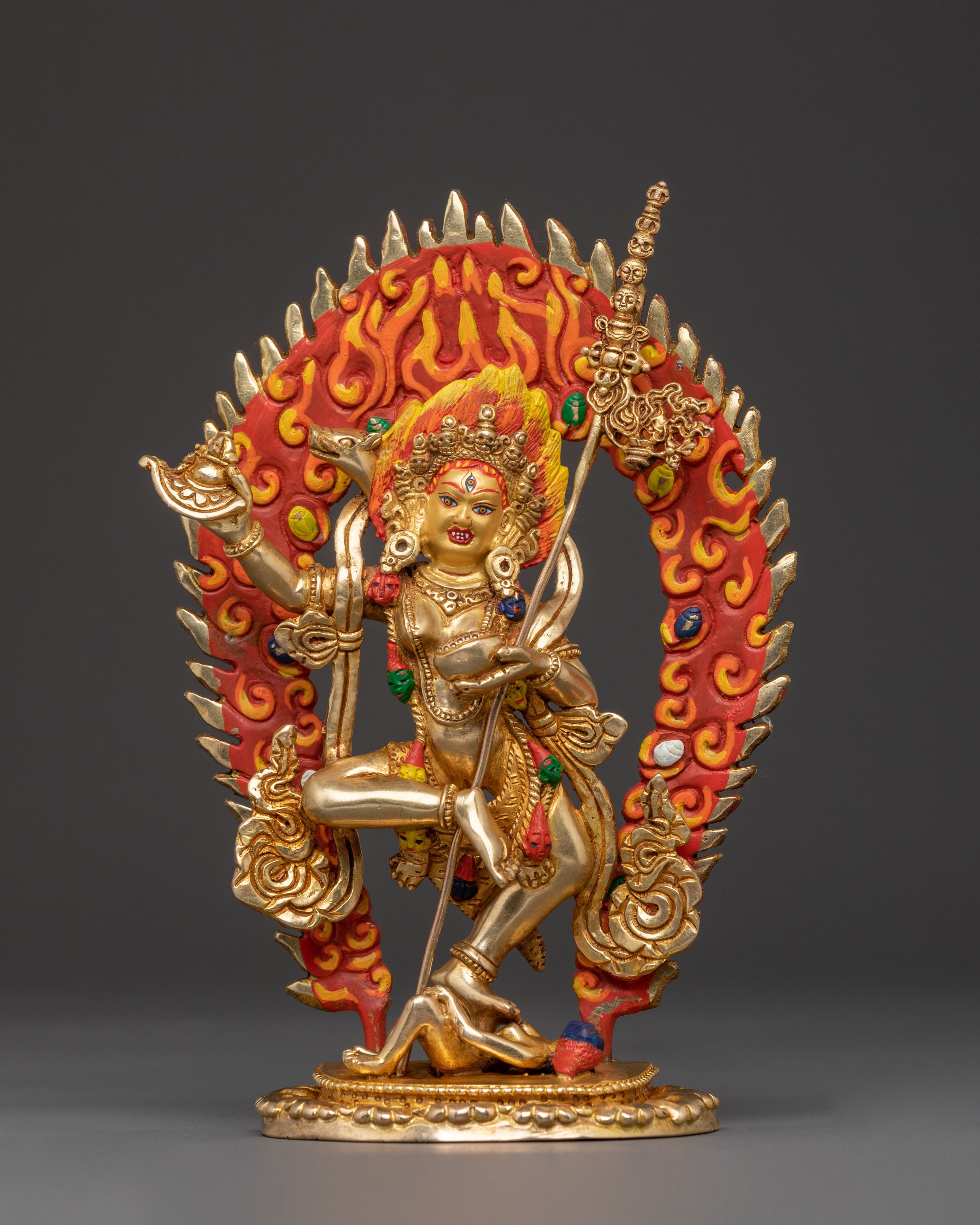 Dorje Phagmo 24K Gold Gilded Statue | Vajrayana Tantric Deity