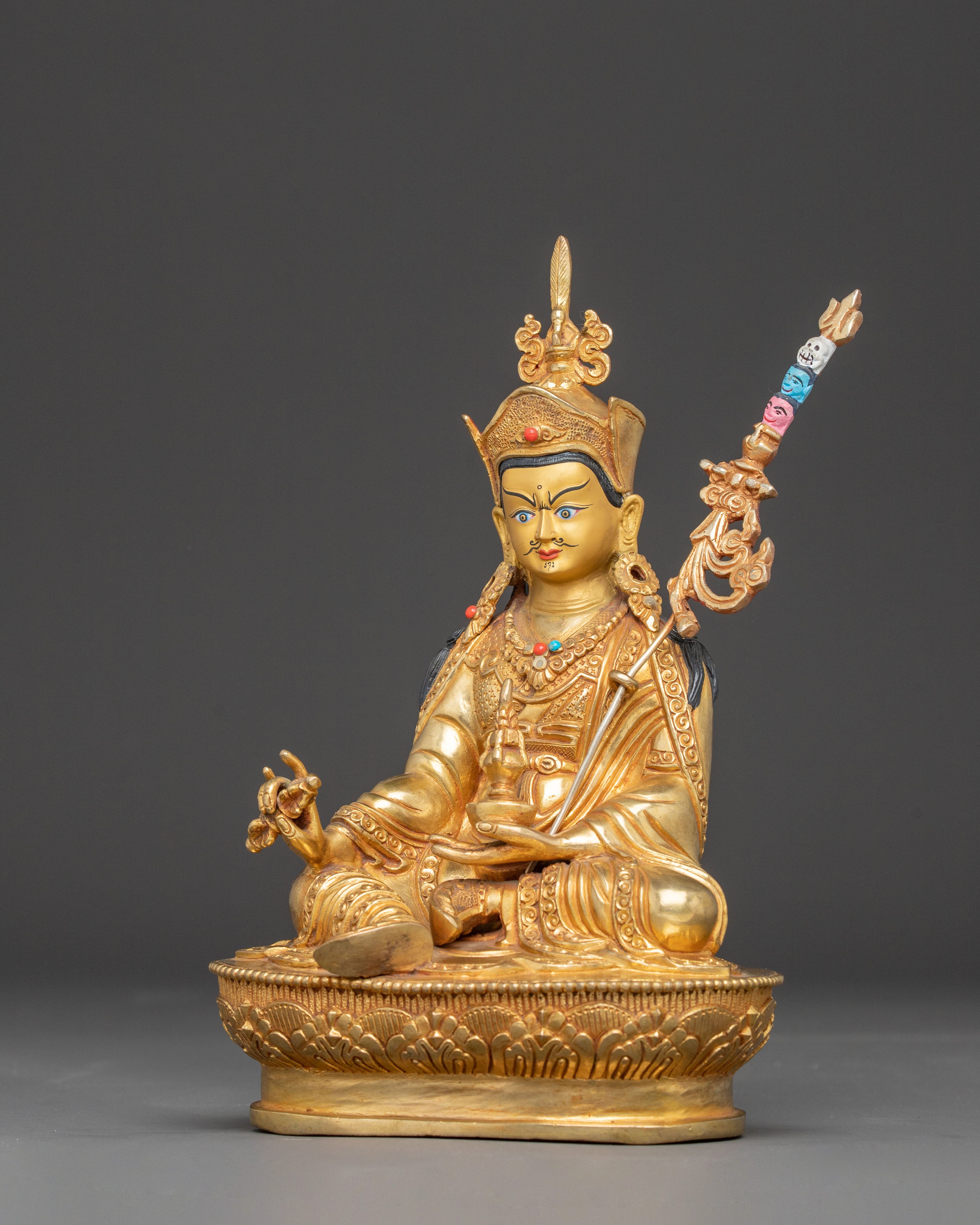 Golden Statue of Master Padmasambhava | Home Decor