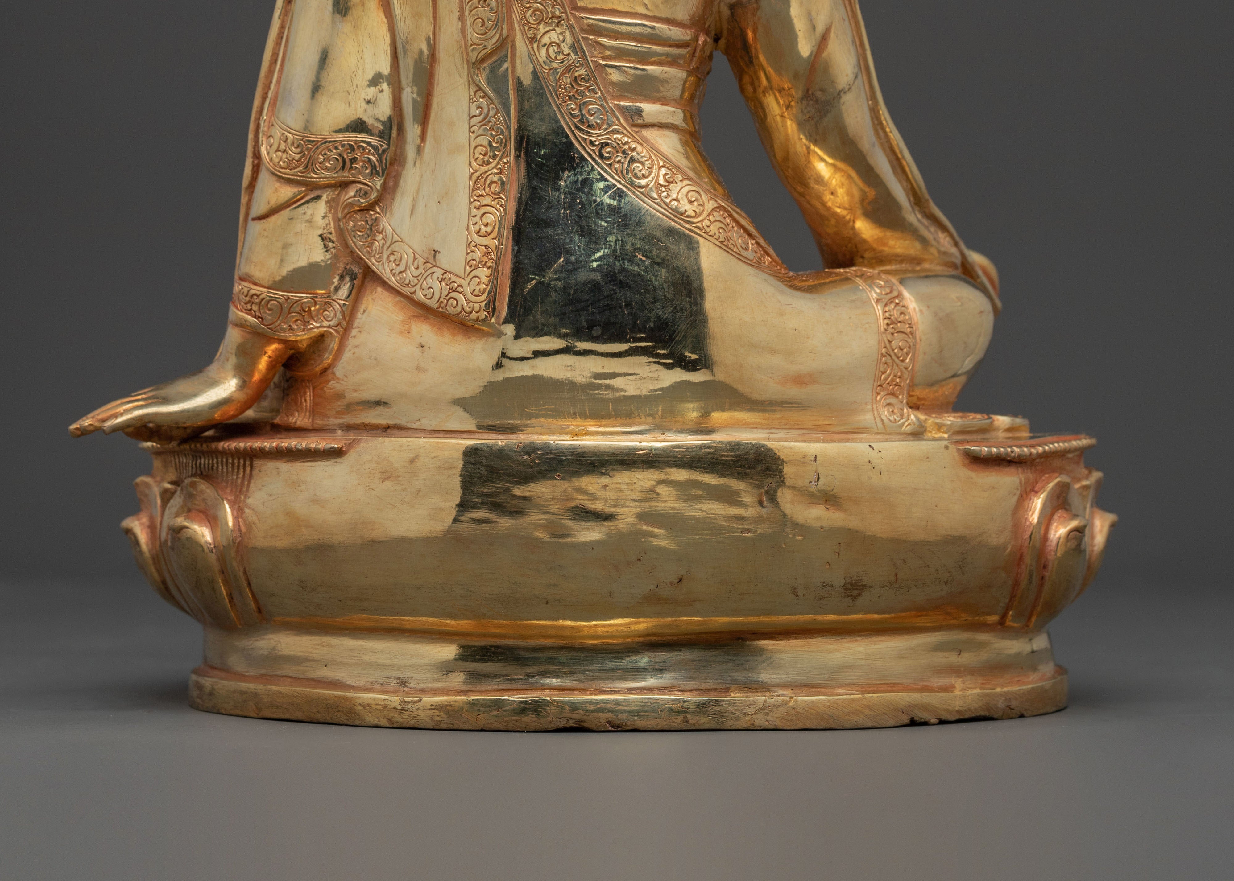 Jigme Lingpa Statue | Handmade Himalayan Altar Decor Sculpture