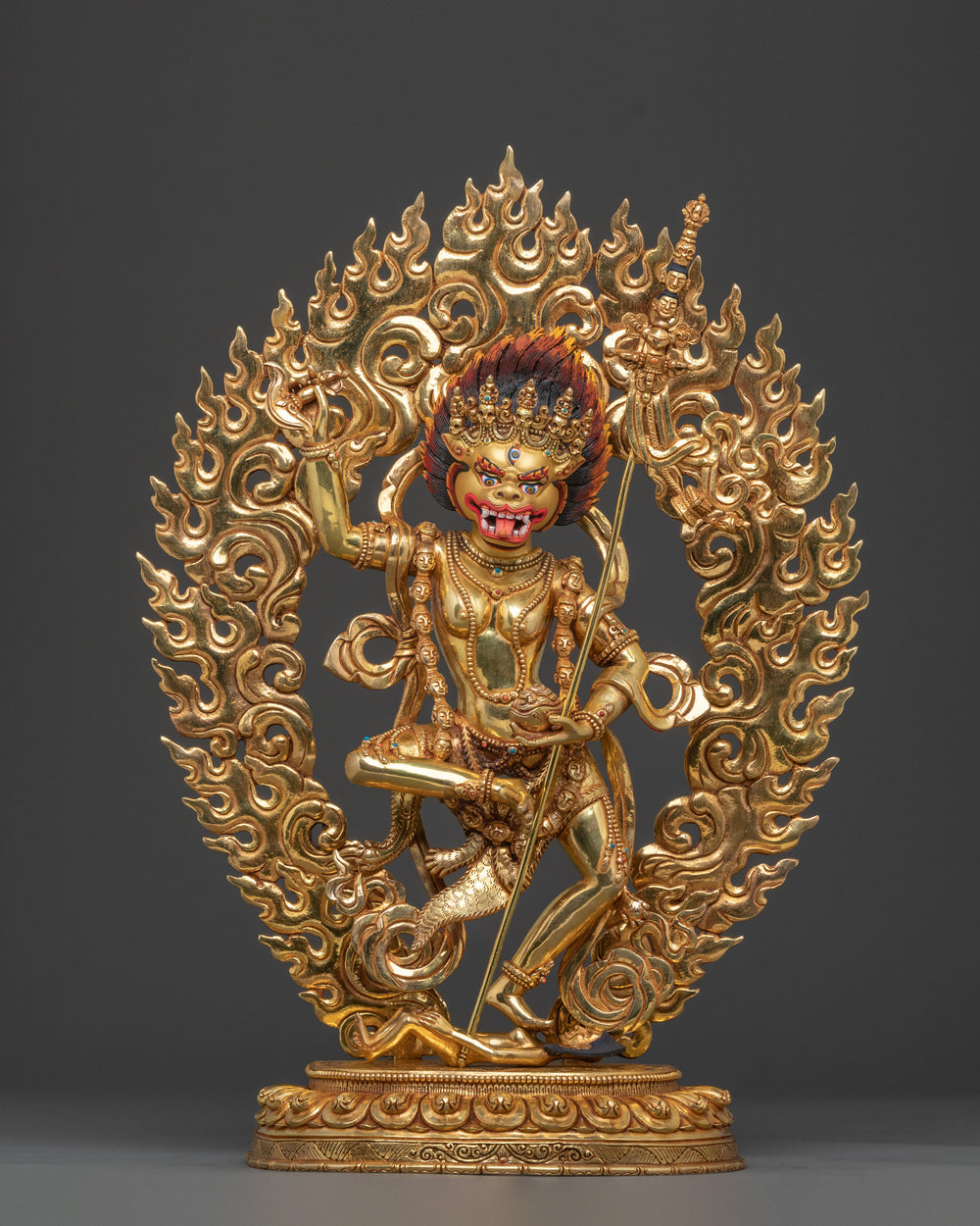Simhamukha Sacred Sculpture | Lion-Faced Wisdom Dakini