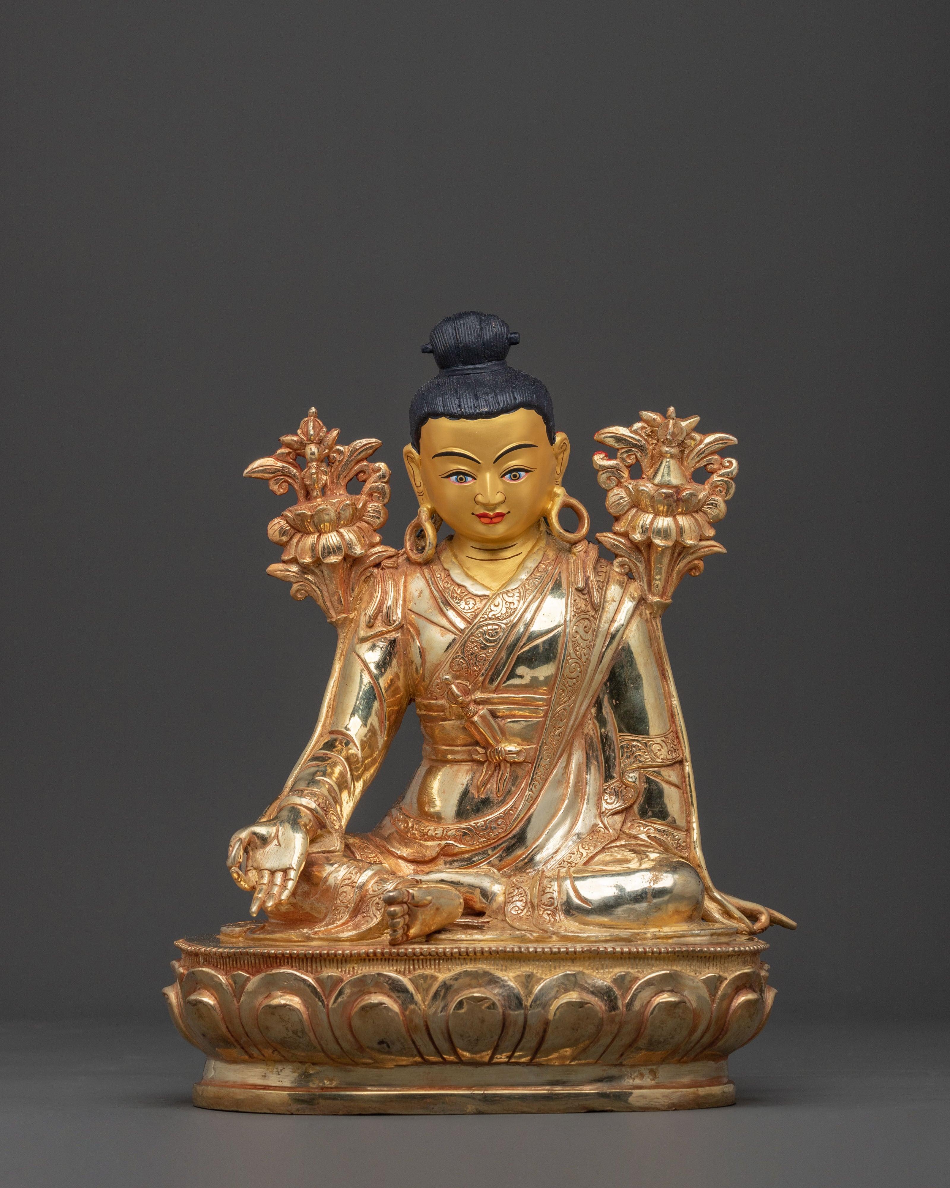 Jigme Lingpa Statue | Handmade Himalayan Altar Decor Sculpture