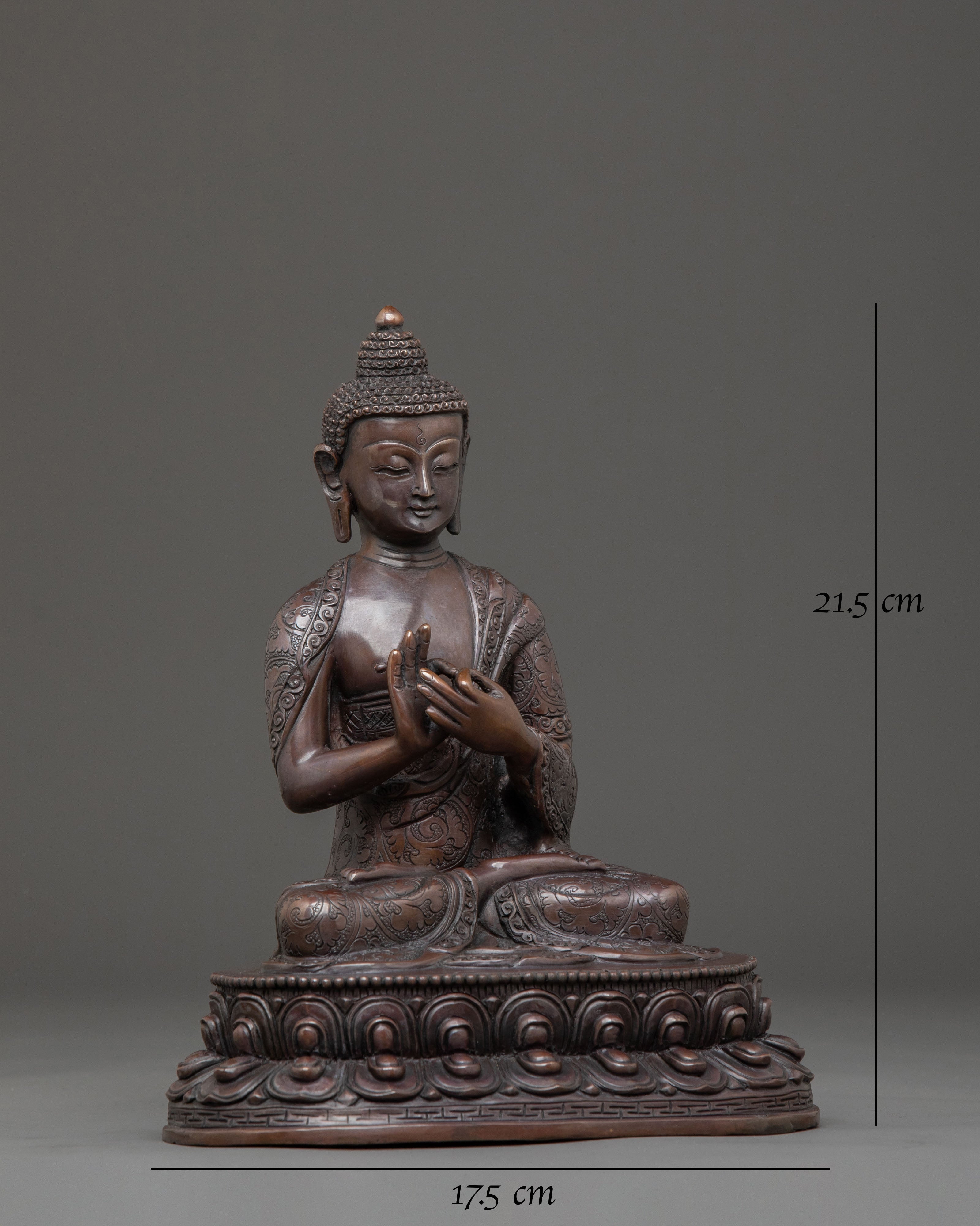 Vairocana Oxidized Copper Statue | Sacred Icon