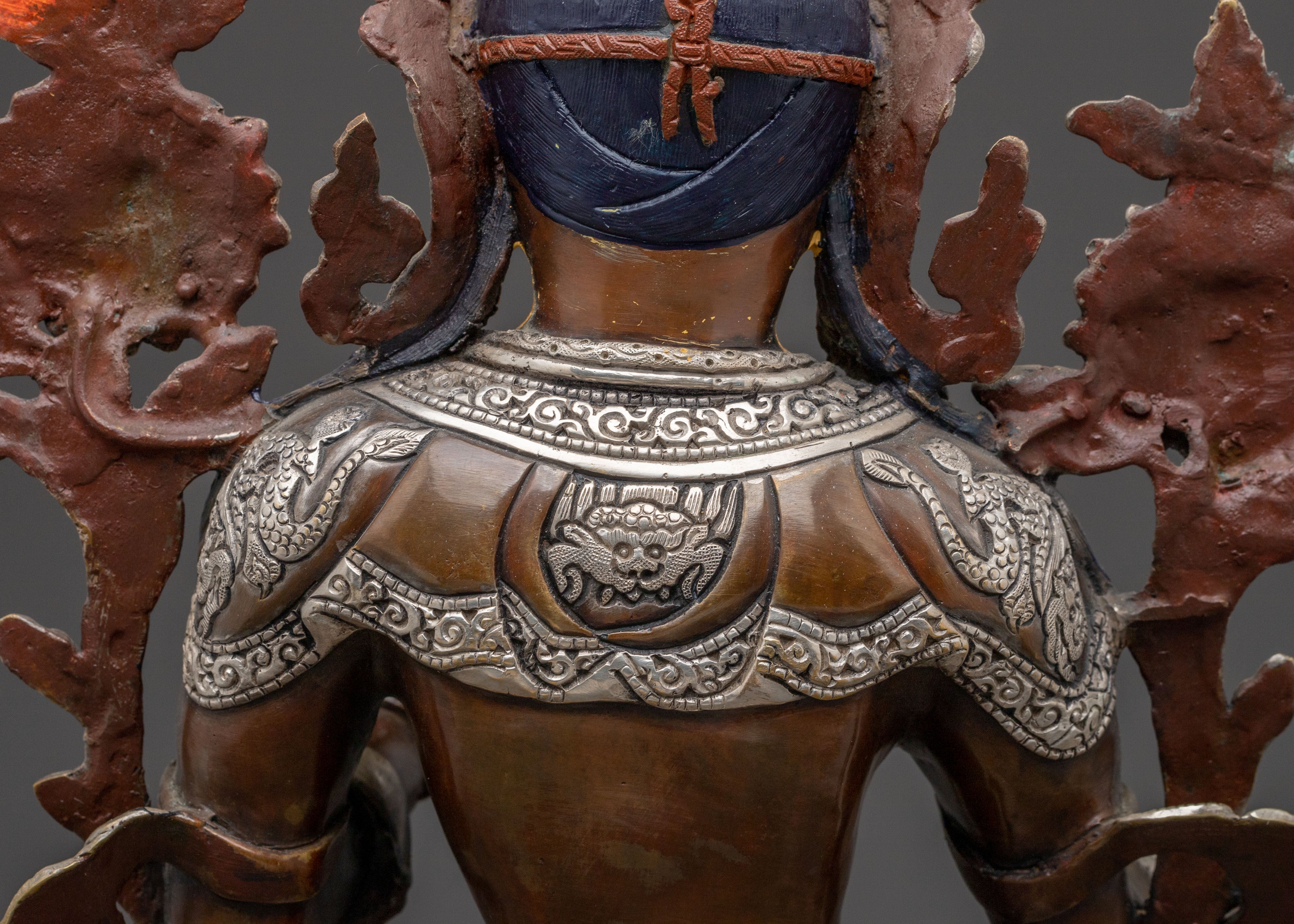 Mother Shyama Tara Divine Statue – Handcrafted Gilded Copper Art