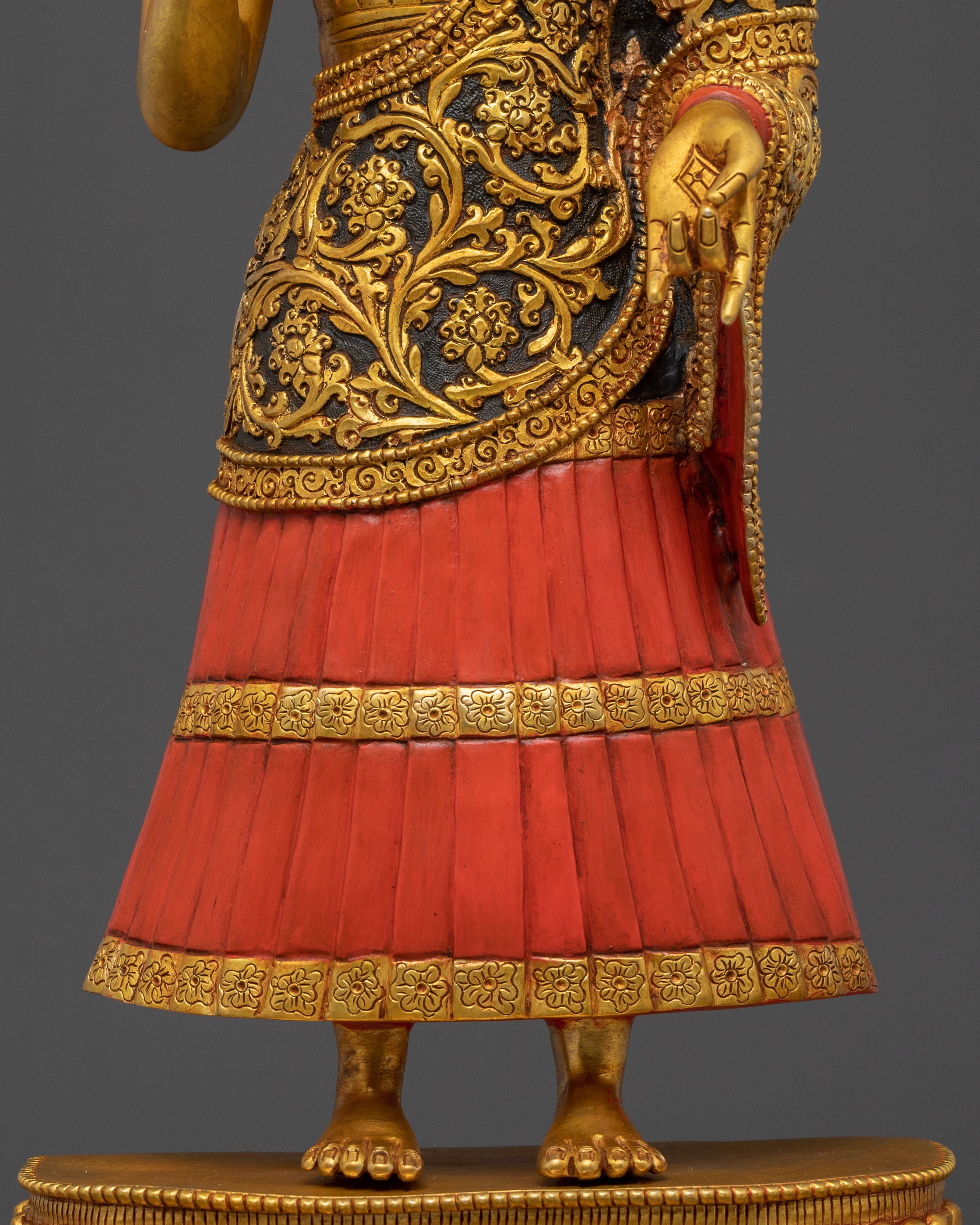 Dipankara Buddha Spiritual Golden Statue: Radiant Grace