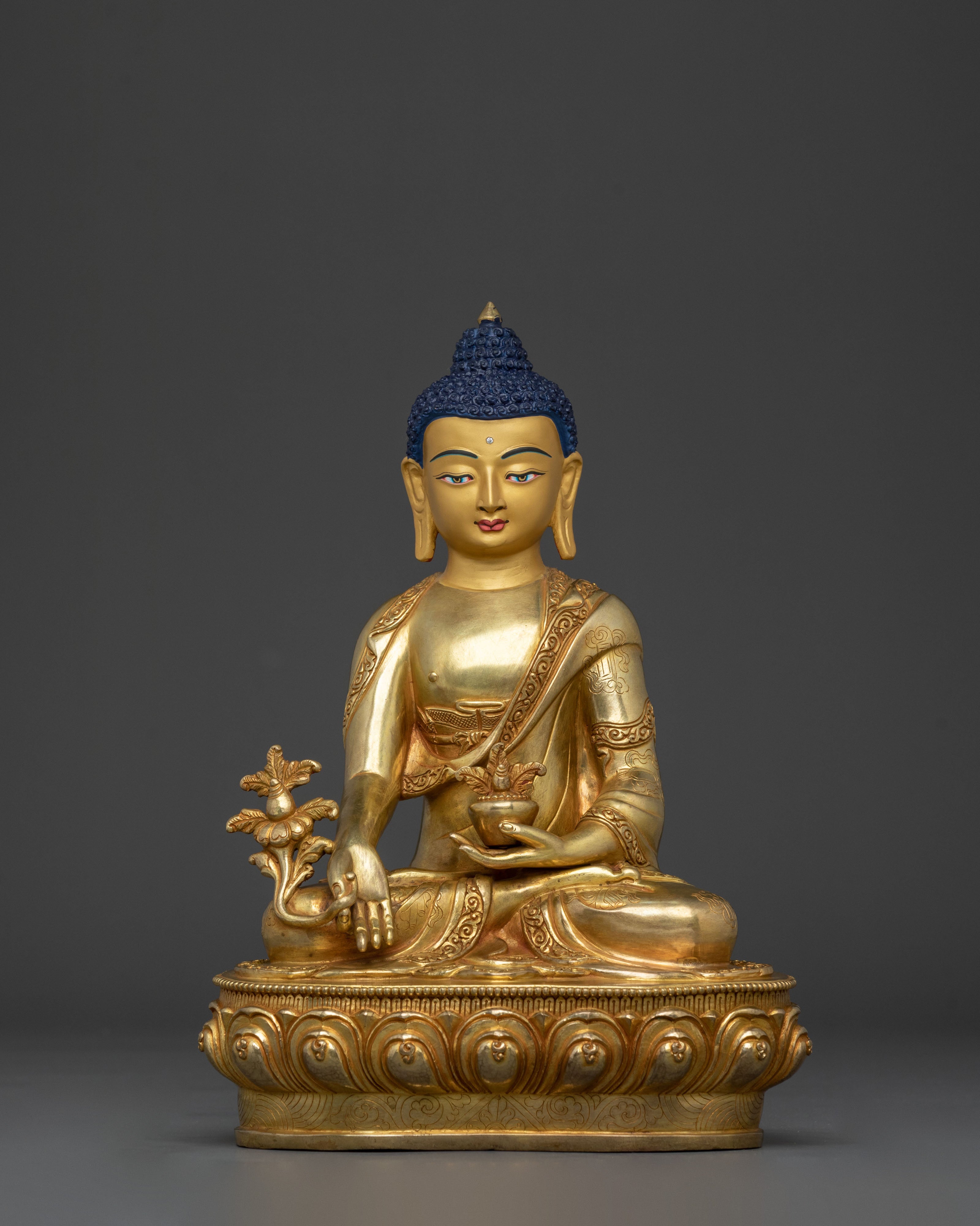 Medicine Buddha Statue of Healing Light | Traditional Buddhist Sculpture