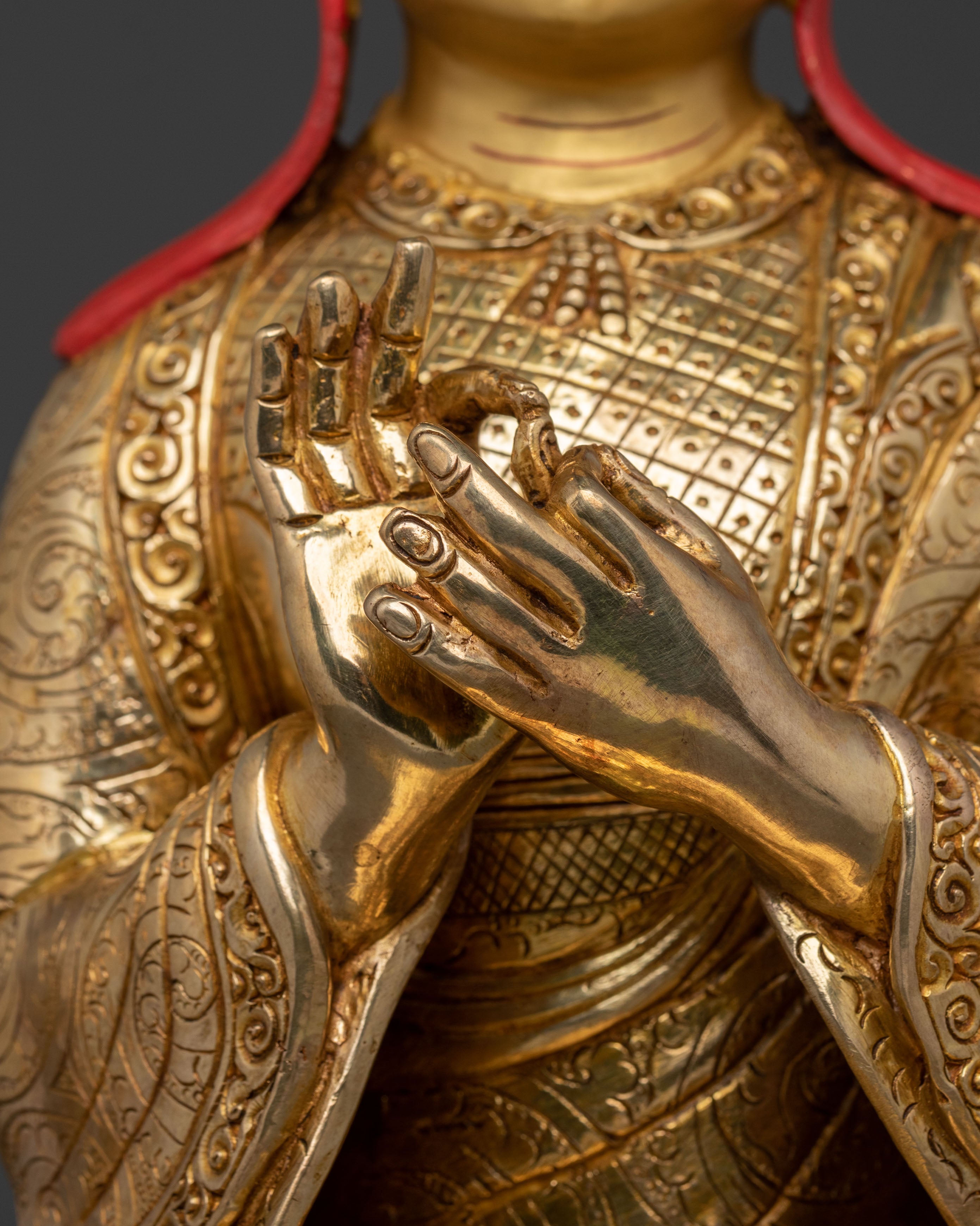Atisa Statue | Exquisite 24K Gold Gilded Masterpiece