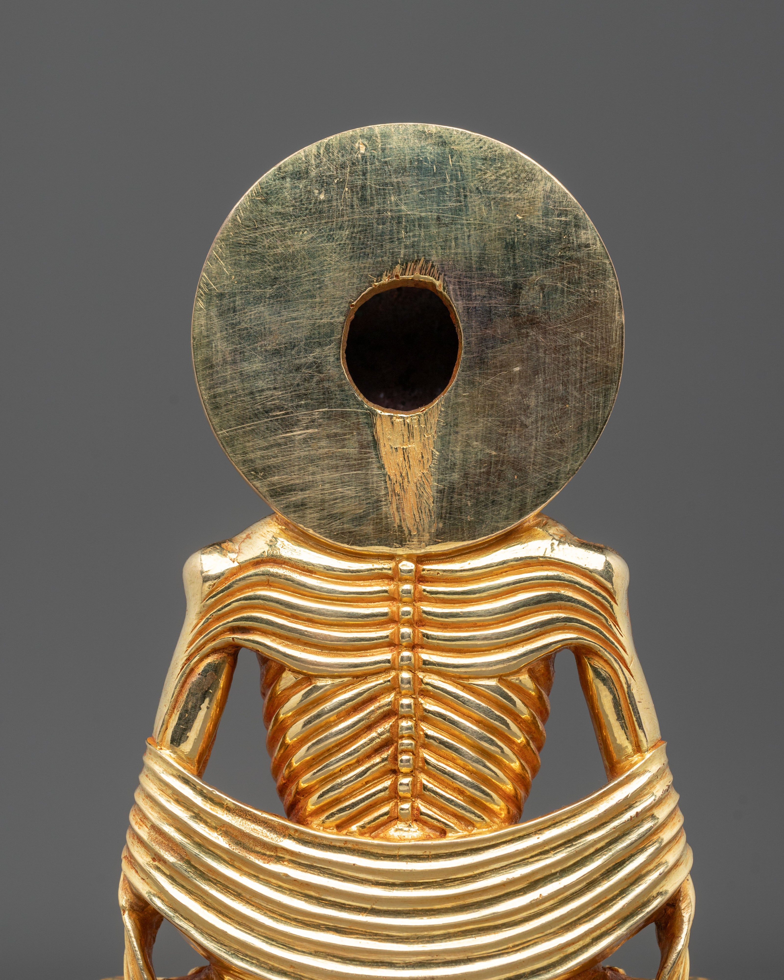 Fasting Buddha Statue | 24K Gold Gilded Figurine