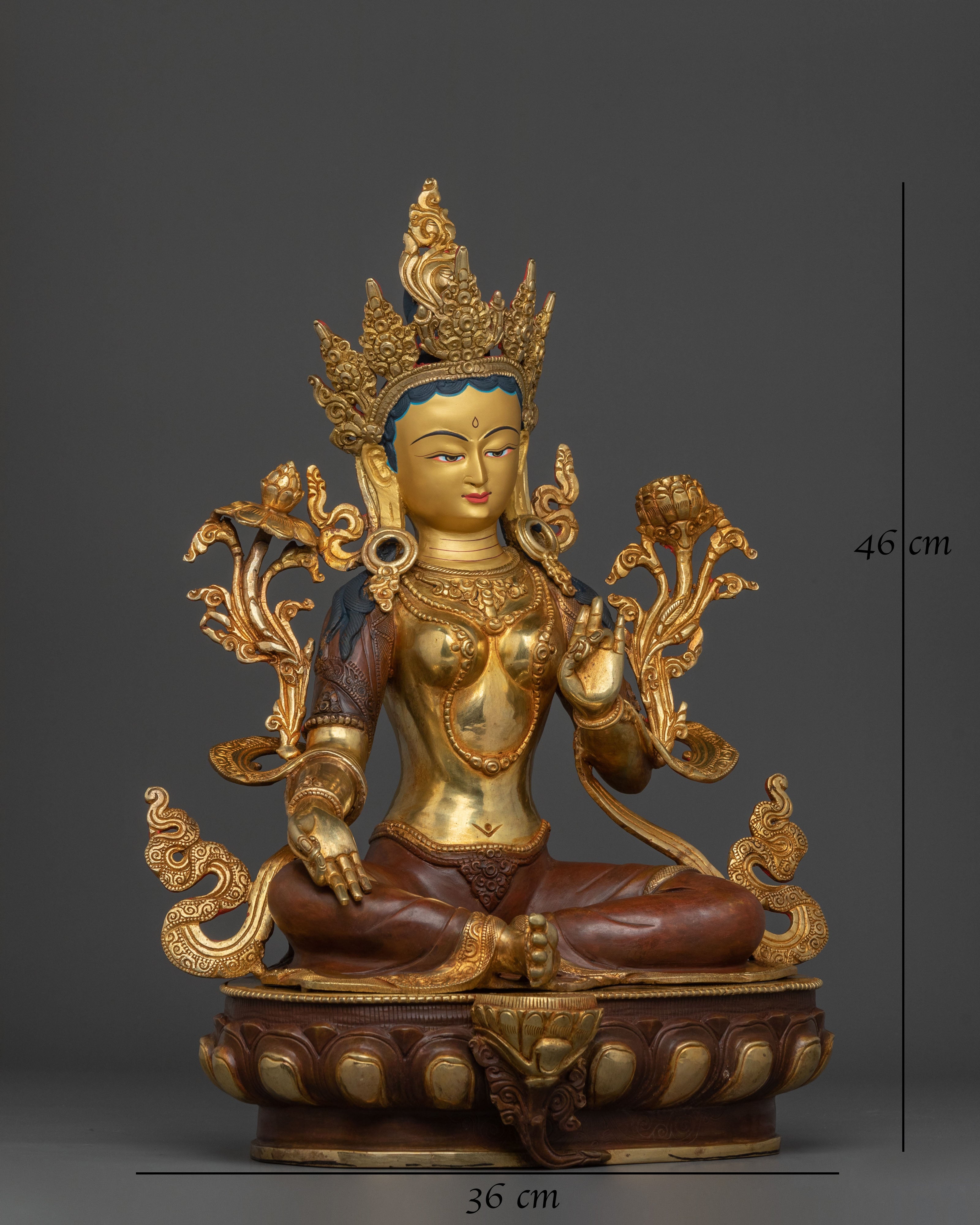 Green Tara Sculpture | Tibetan Buddhist Goddess