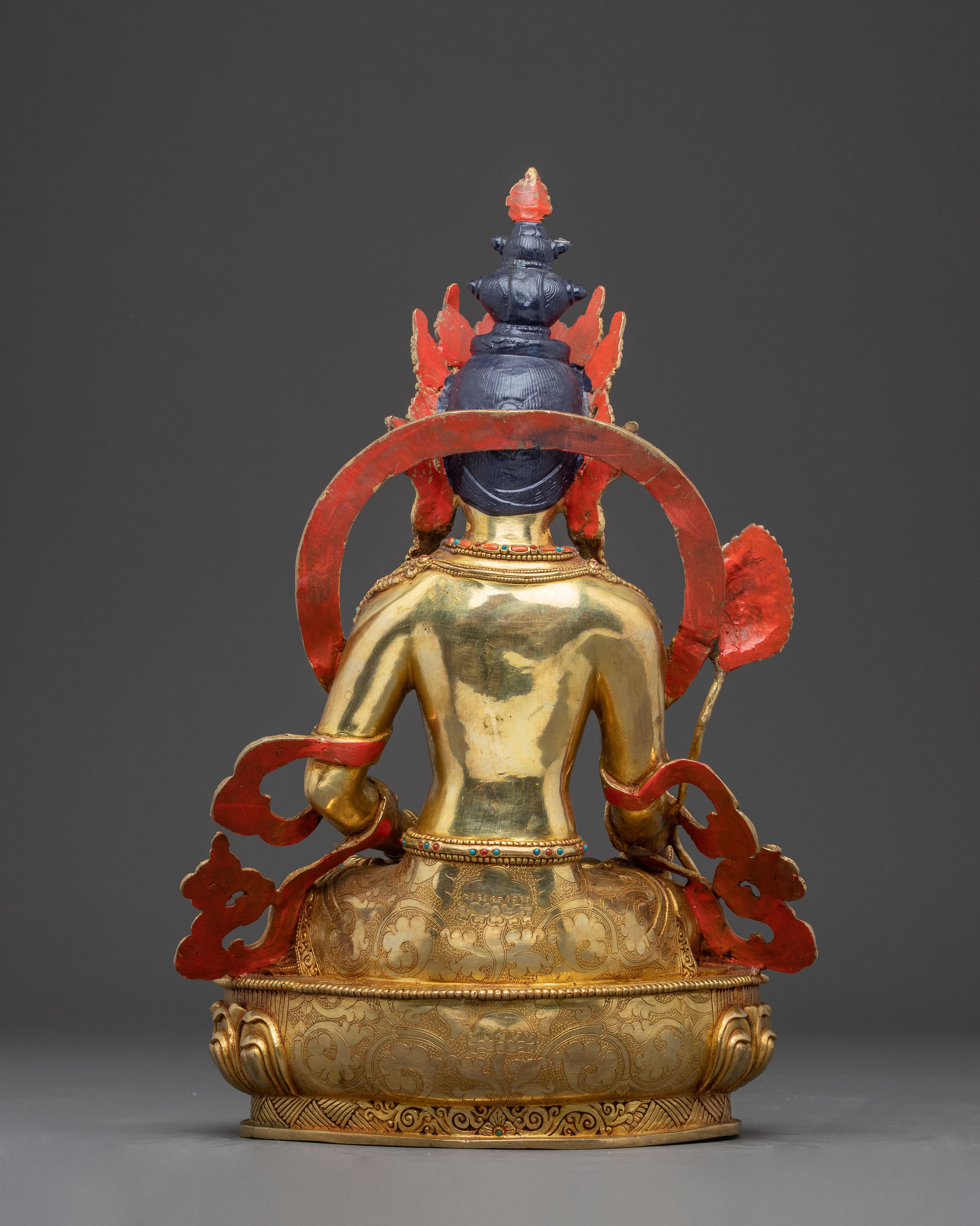 Handmade Kshitigarbha Golden Statue | Guardian of the Underworld