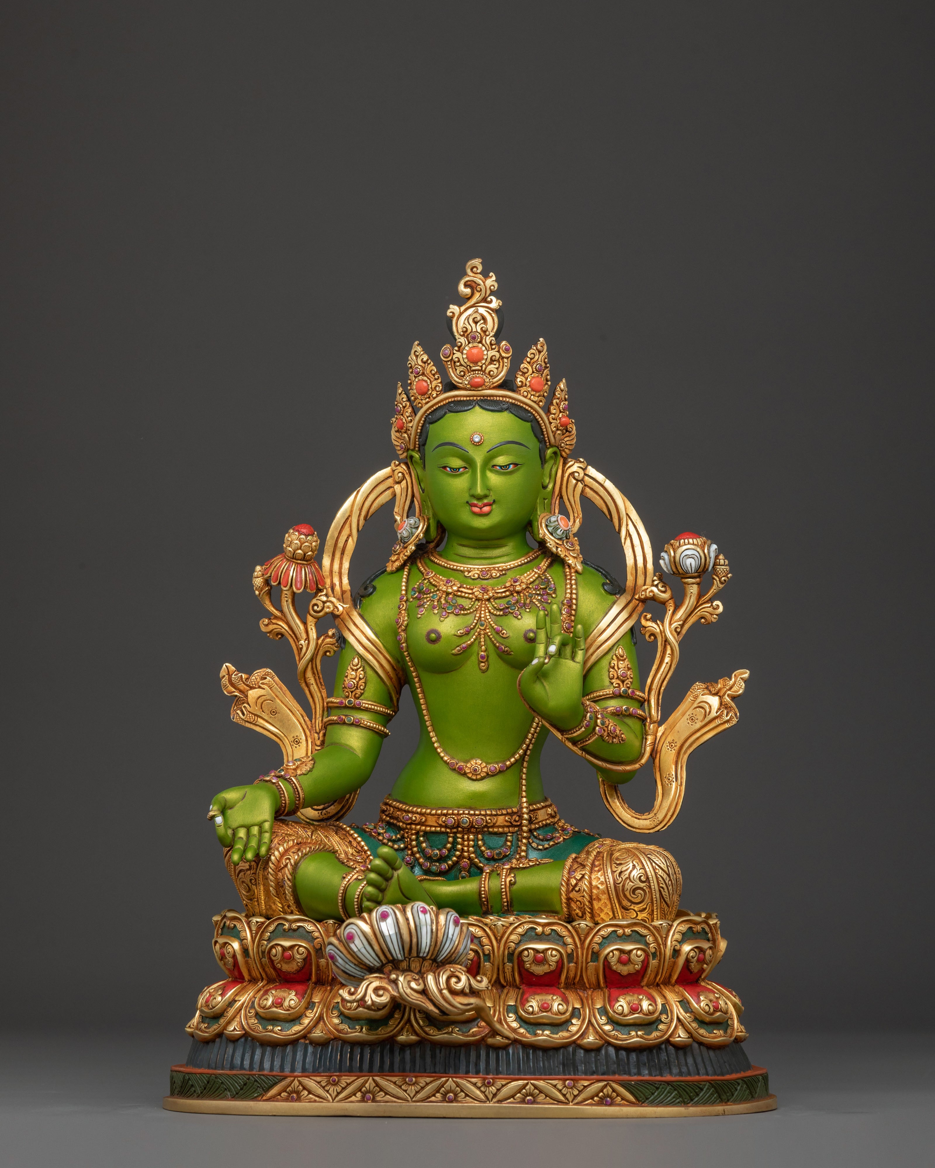 Green Tara Sculpture: Swift Protection