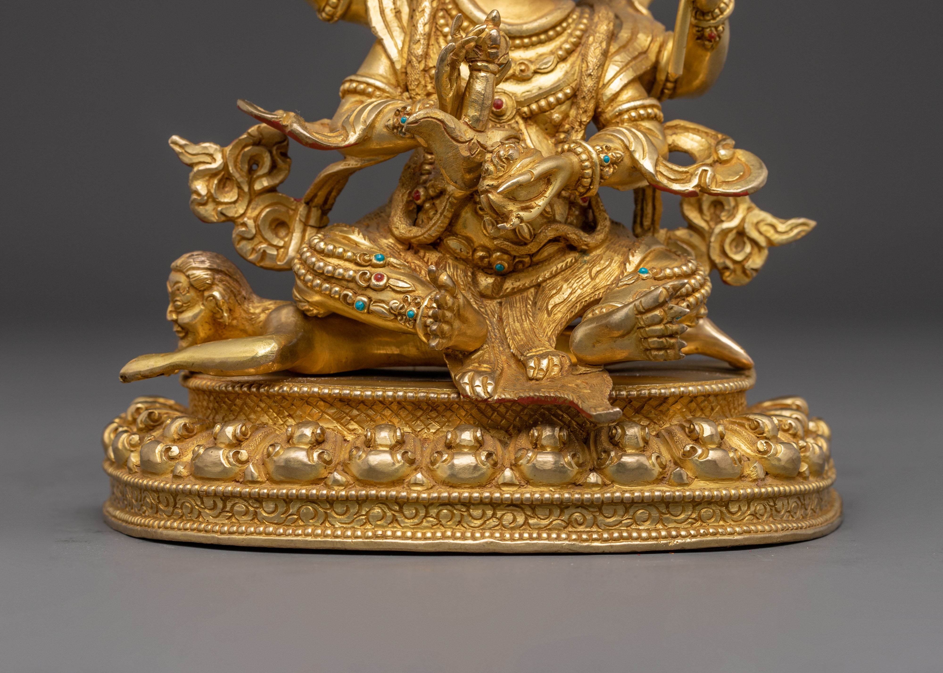 Himalayan Sculpture of Four Armed Mahakala | Protector Deity