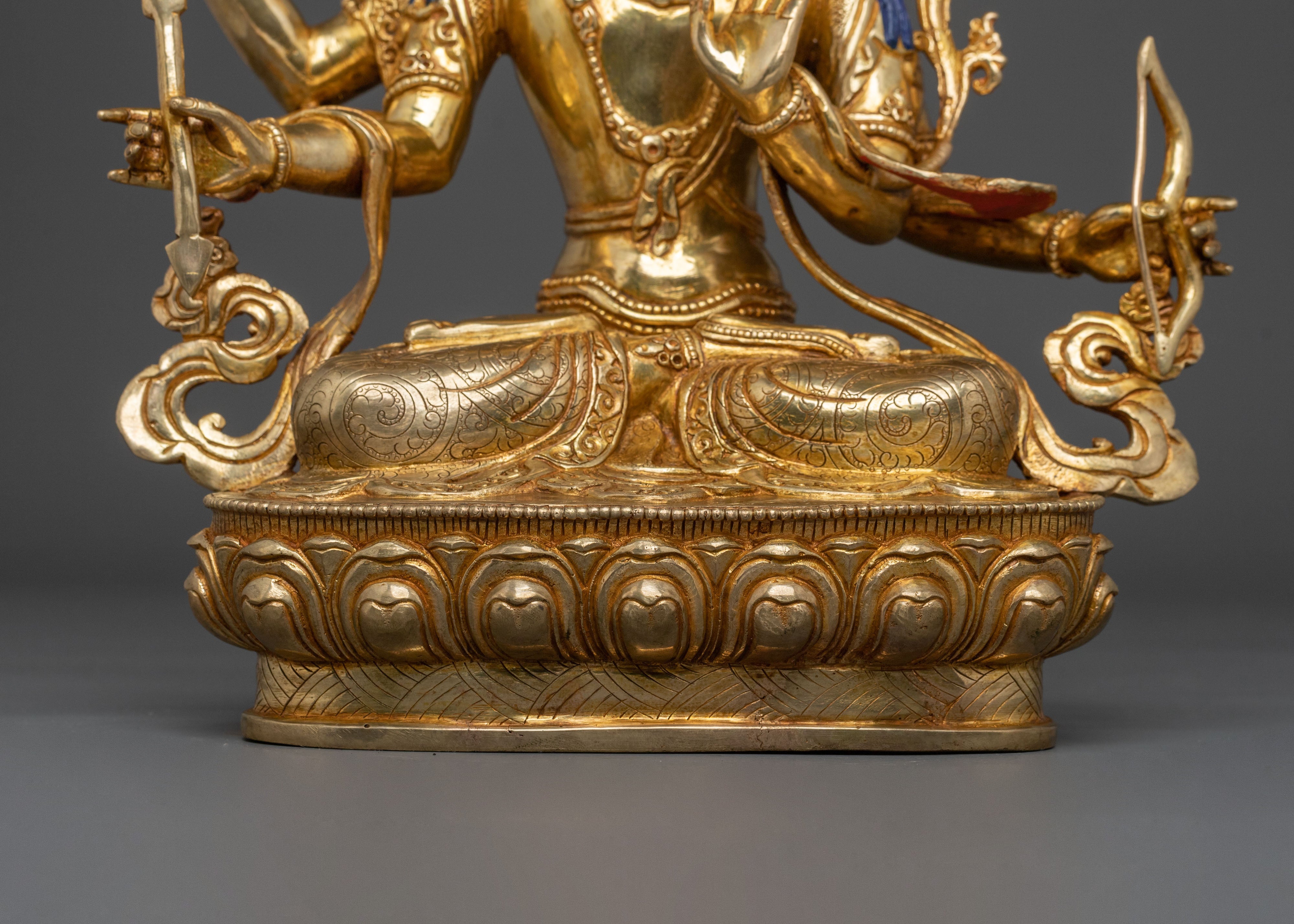 Handmade Maha Manjushri Statue | Bodhisattva of Wisdom