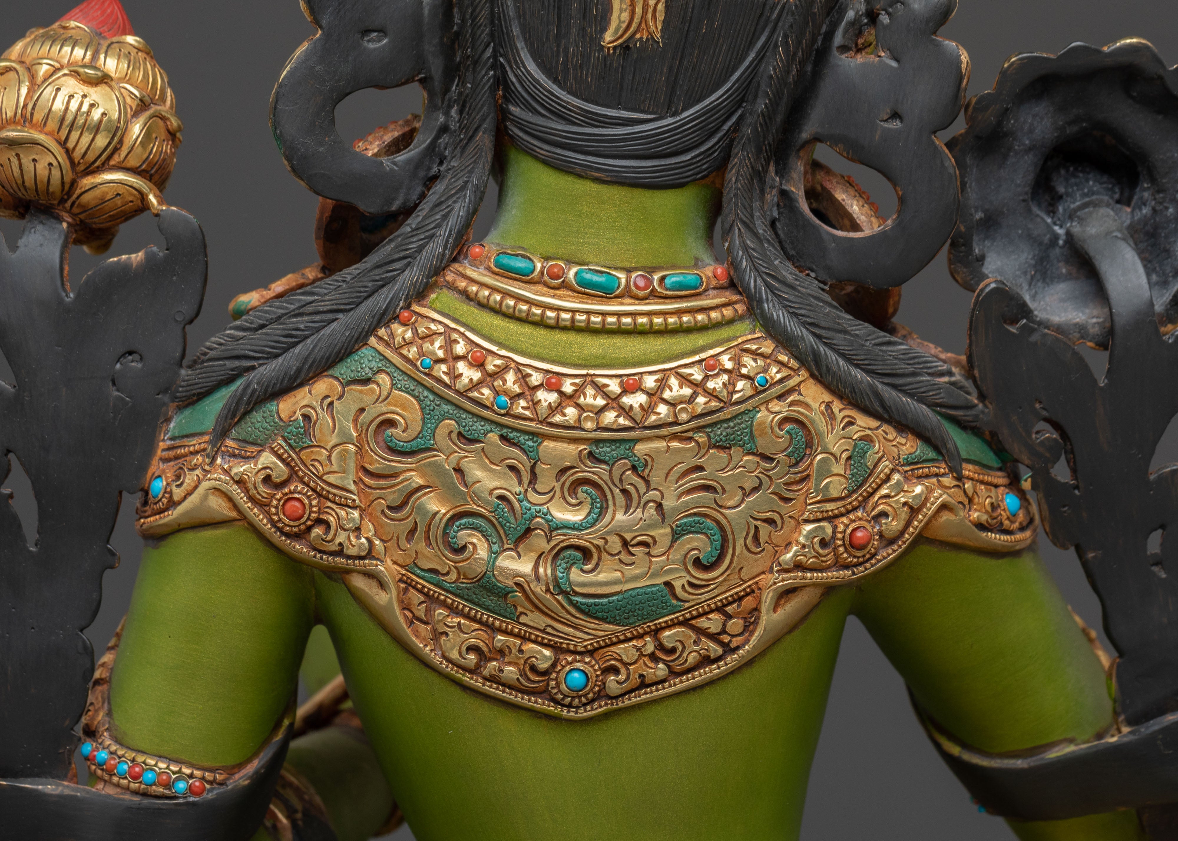 Buddhist Green Tara Compassion Statue | Meditation Altar Decor
