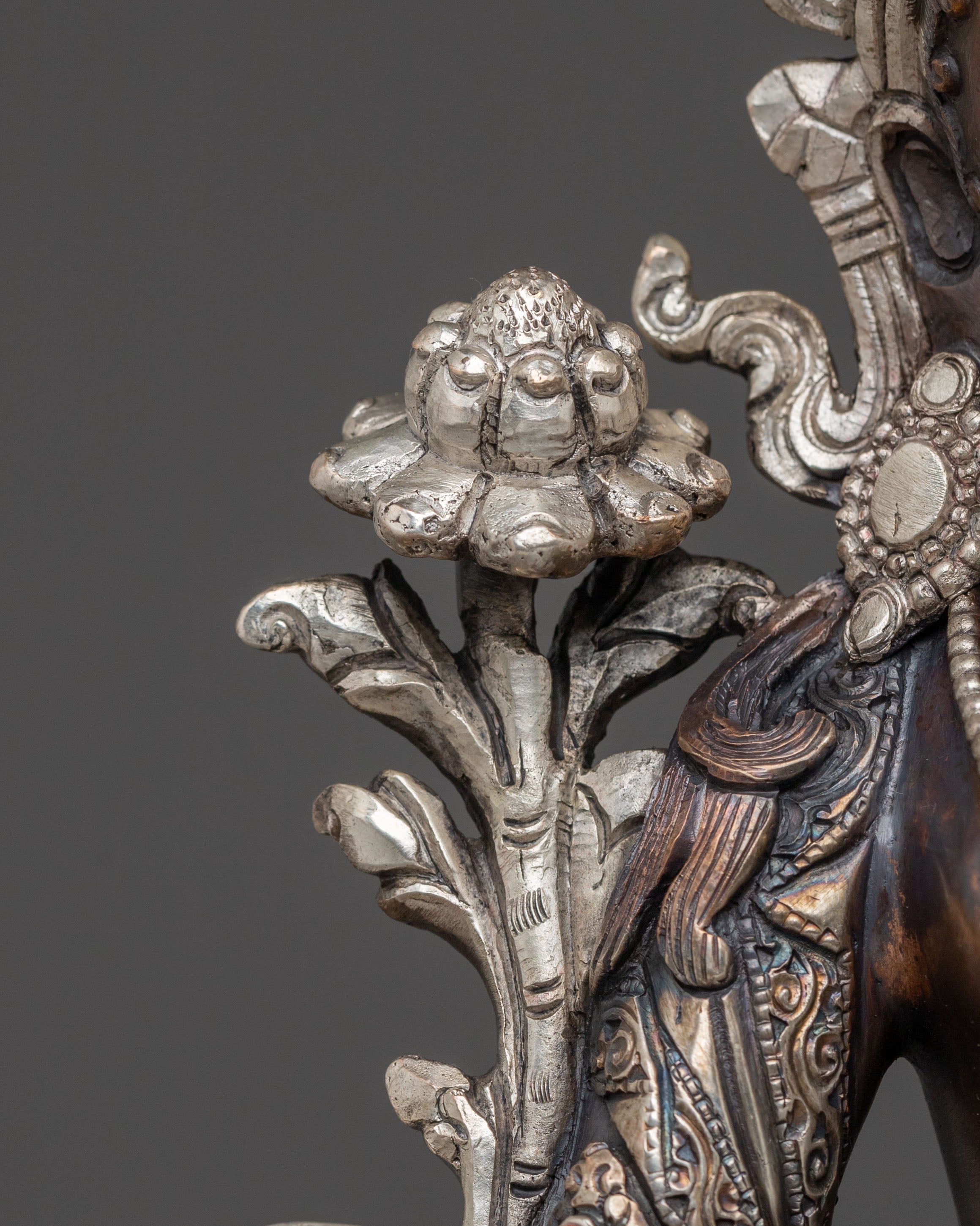 Green Tara Statue | Oxidized Copper Buddhist Goddess