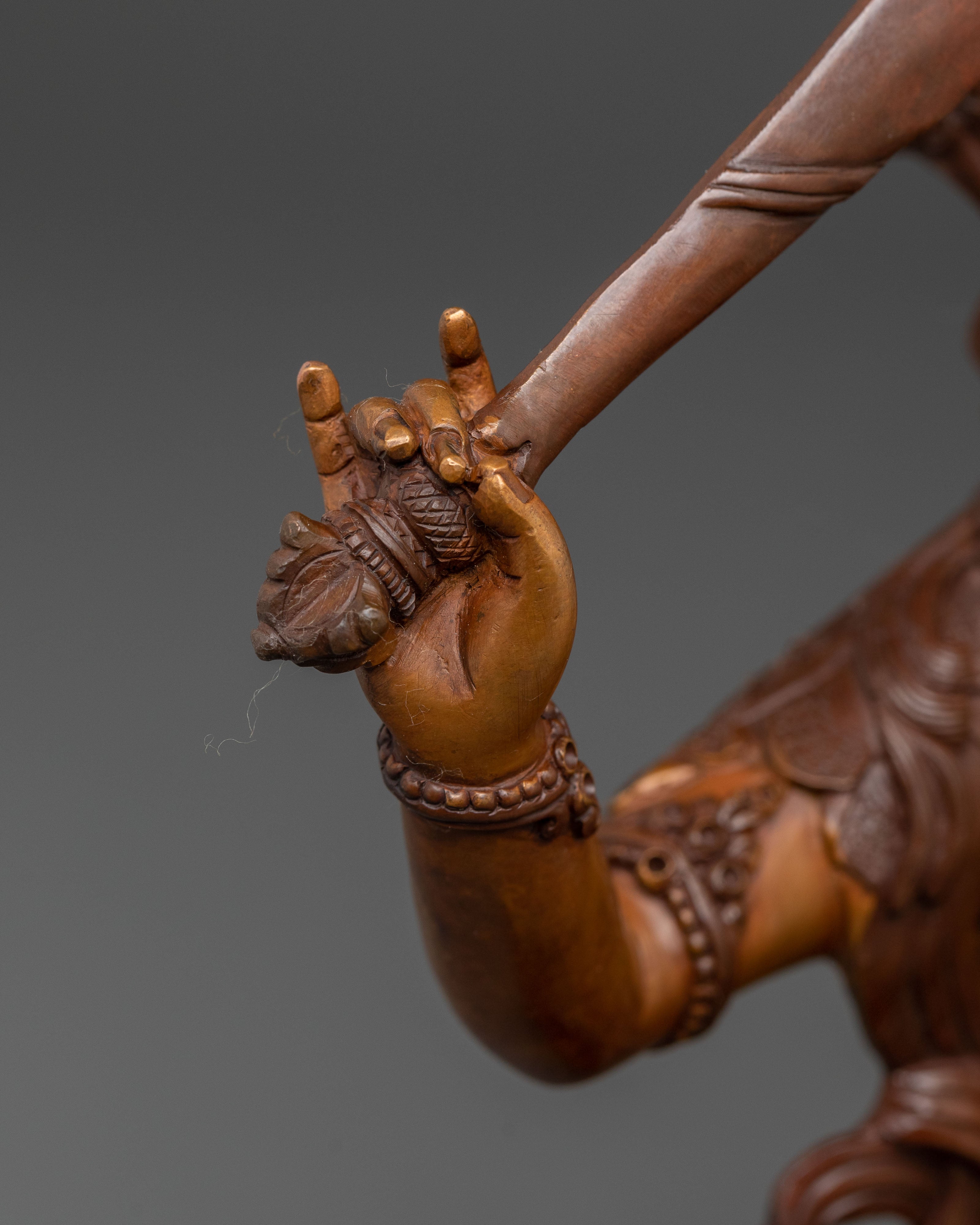 Manjushri Statue of Wisdom and Clarity – Oxidized Copper Statue