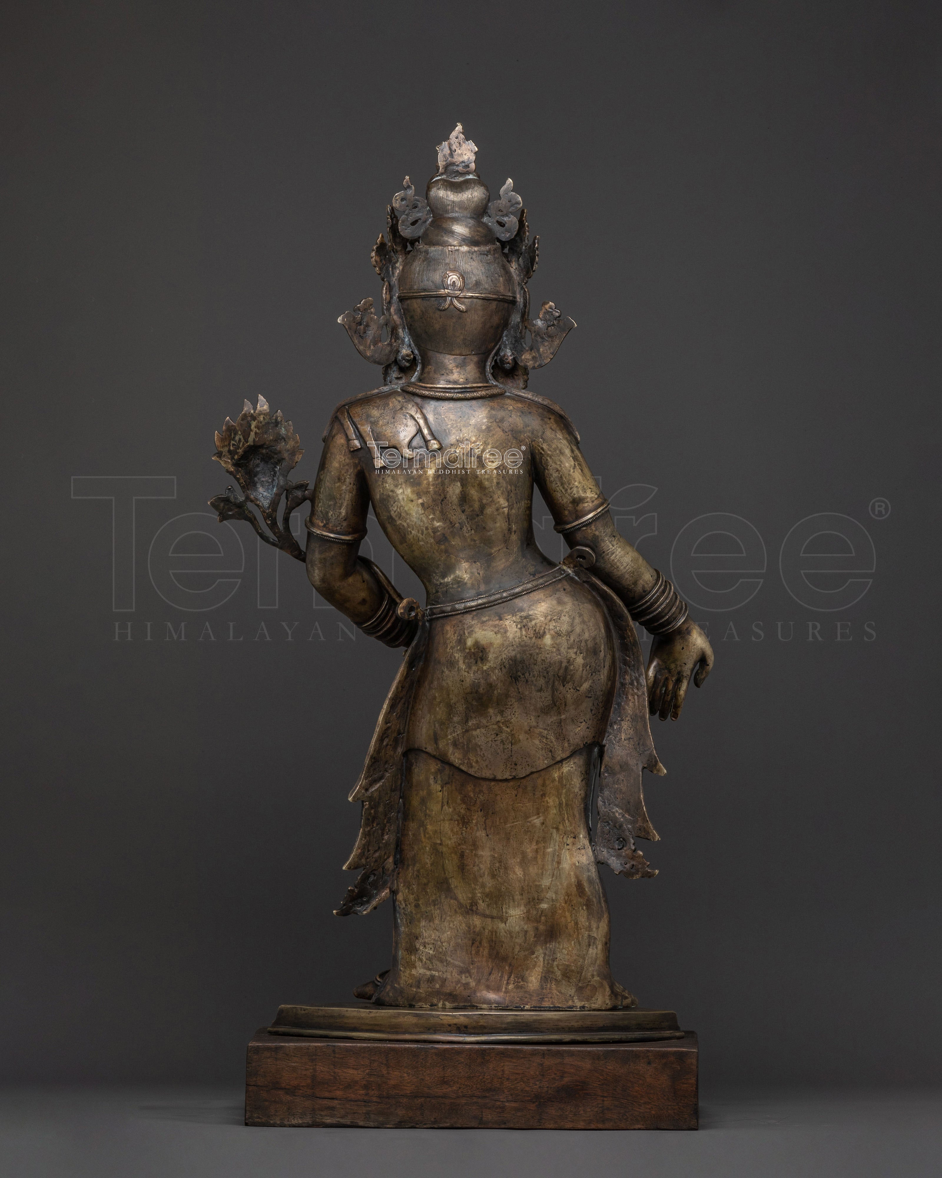 Padmapani Traditional Statue | Lotus-Bearing Bodhisattva