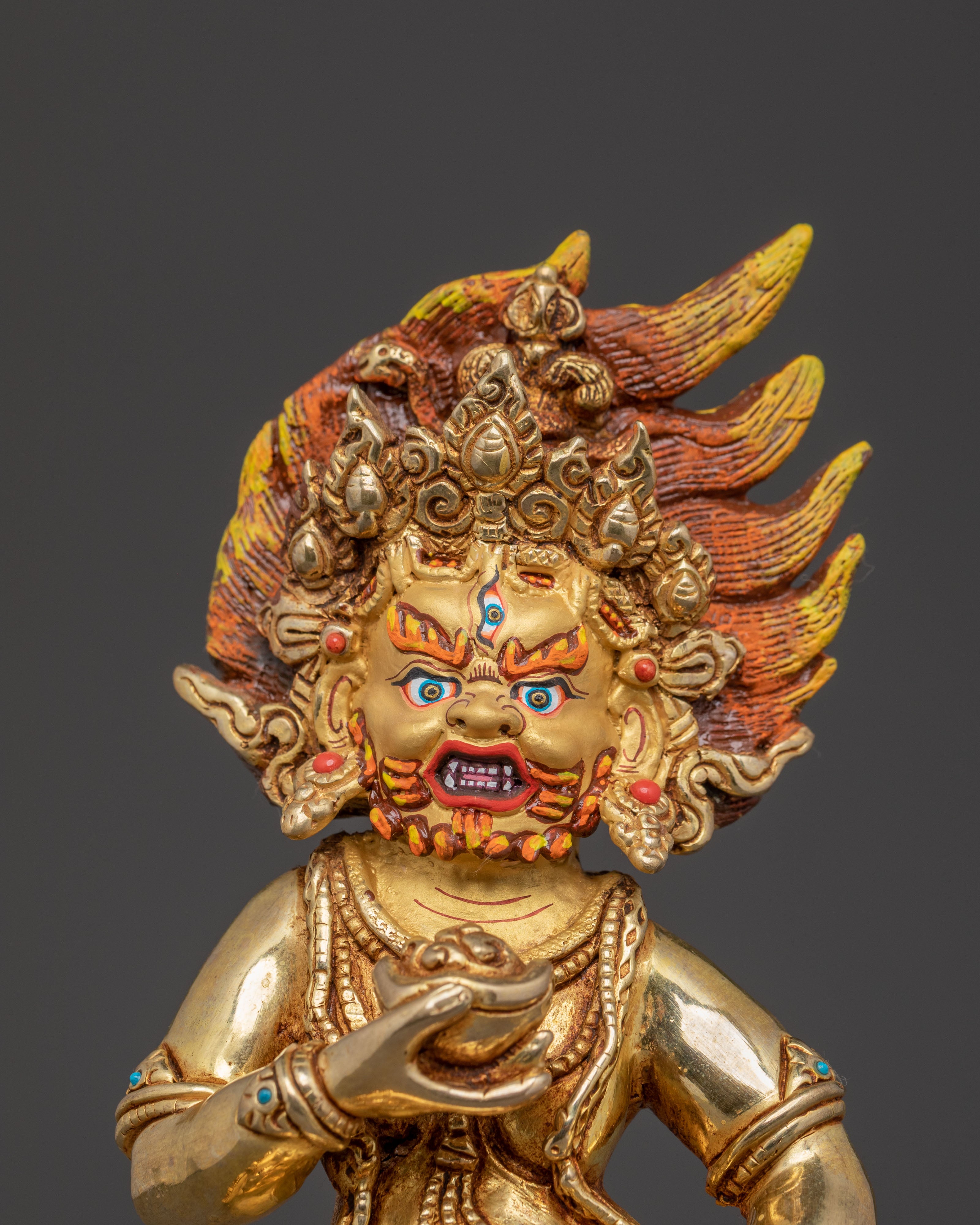 Black Dzambhala Guardian Statue | Spiritual Decor