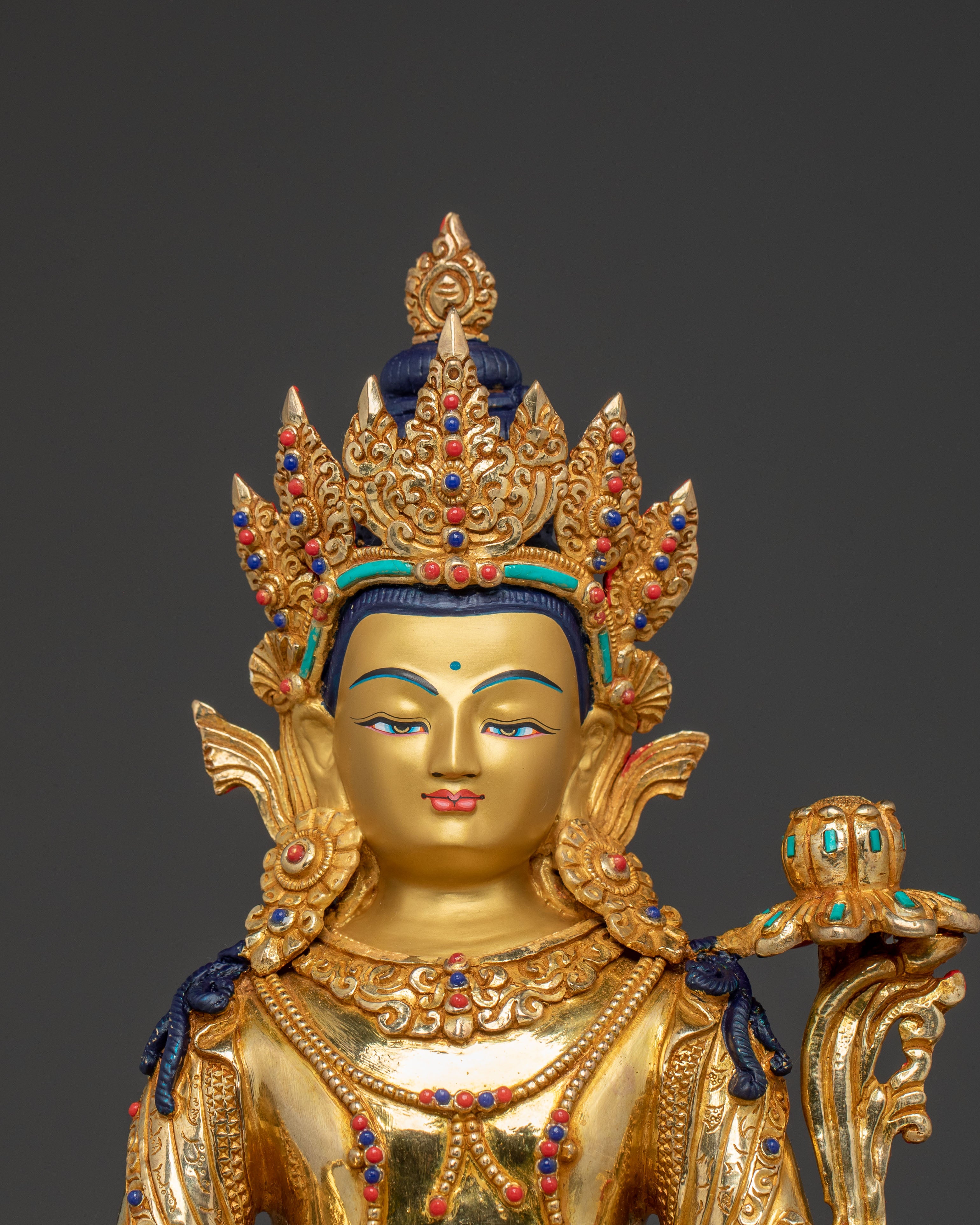 Simhanada Manjushri and Samanthabhadra Statue Set | Nepali Artistry