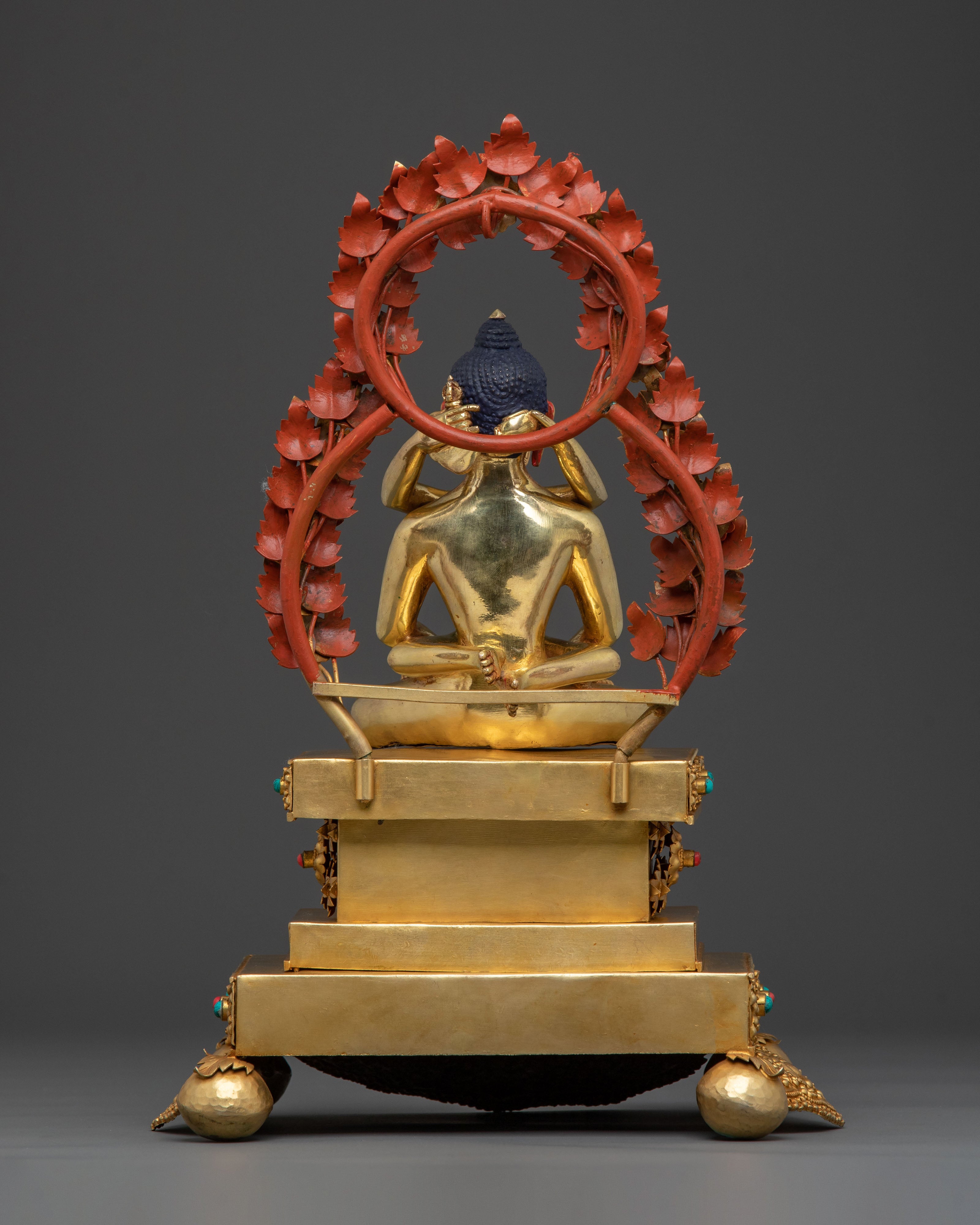Samantabhadra Statue with Consort on Throne | Home Decor