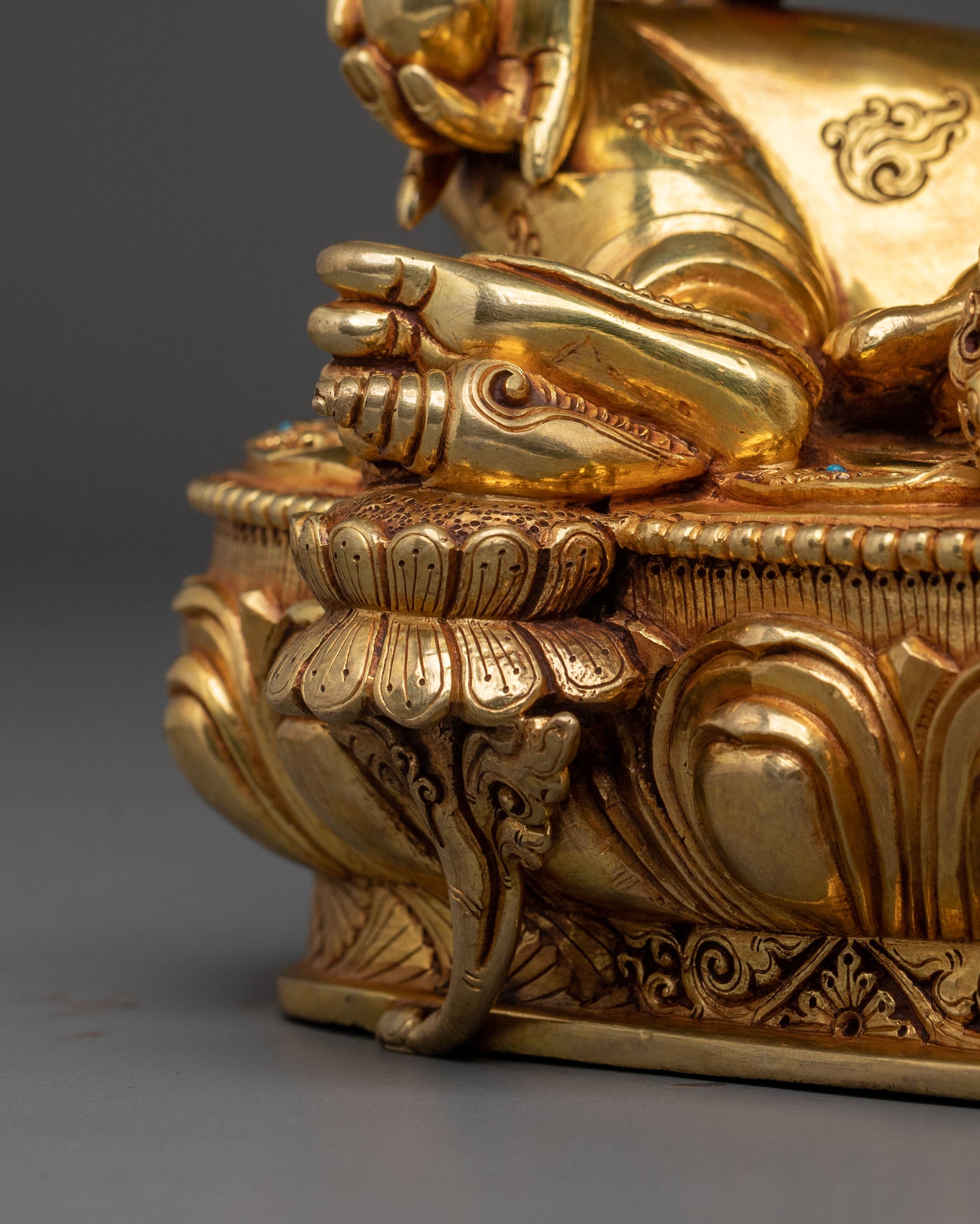 Handcrafted Yellow Dzambhala Statue | Wealth Deity