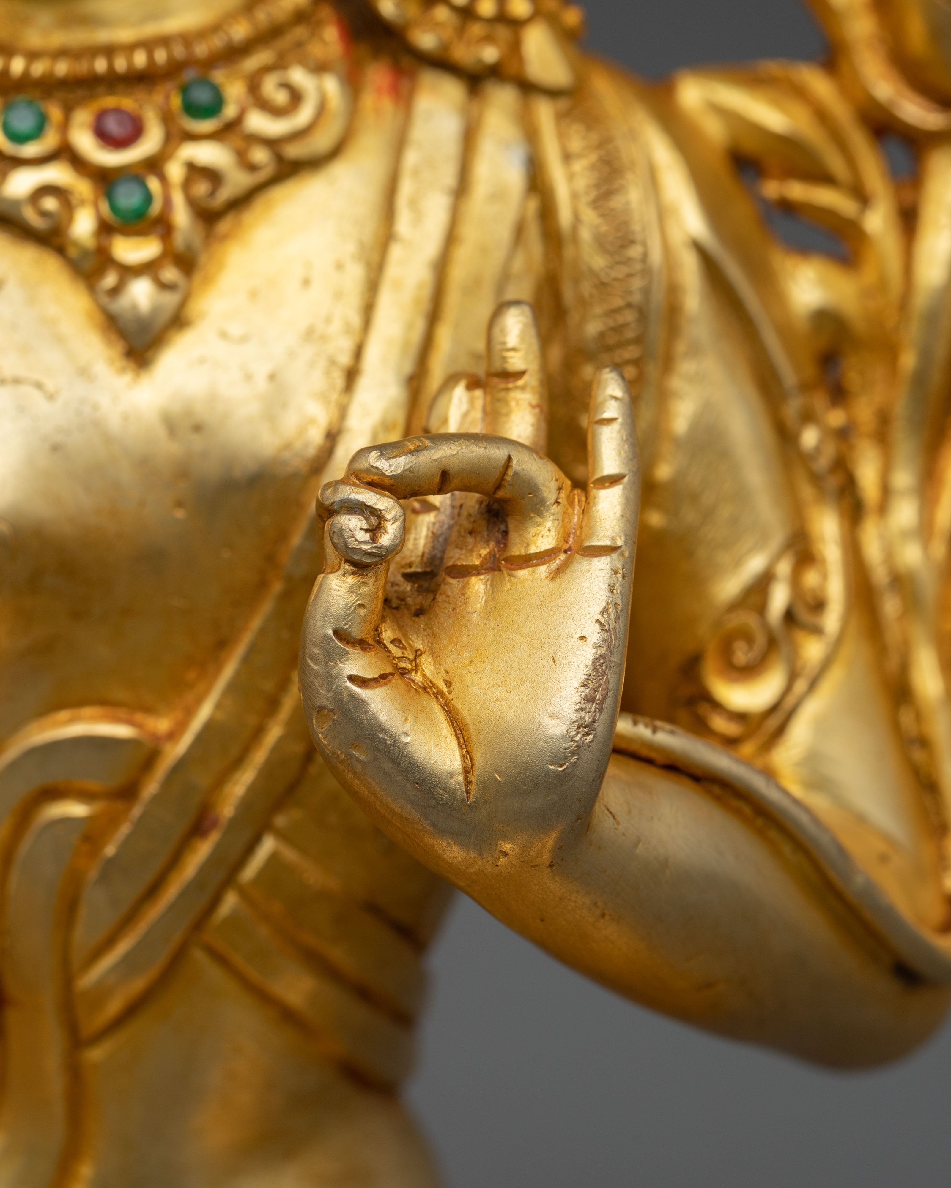 Six Bodhisattva Meditation Statue Set | 24K Gold Gilded Copper Sculptures