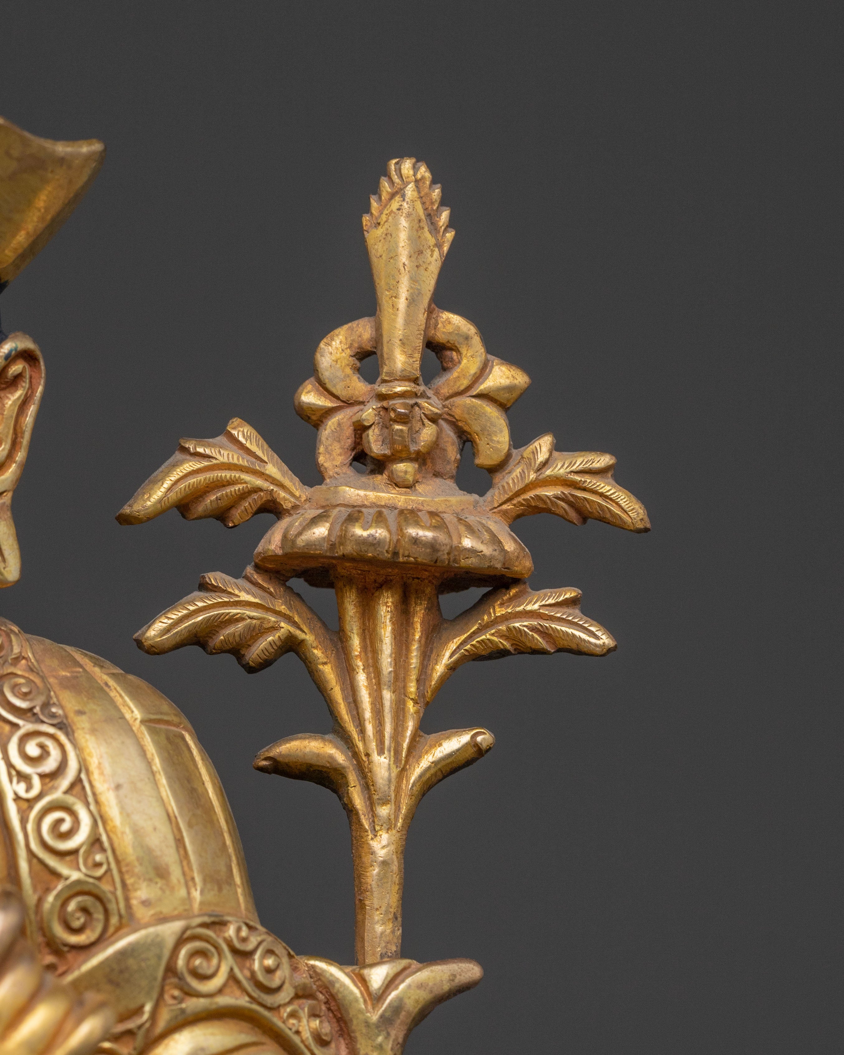 Handcrafted 16th Karmapa Statue: 24k Gold Gilded Serenity