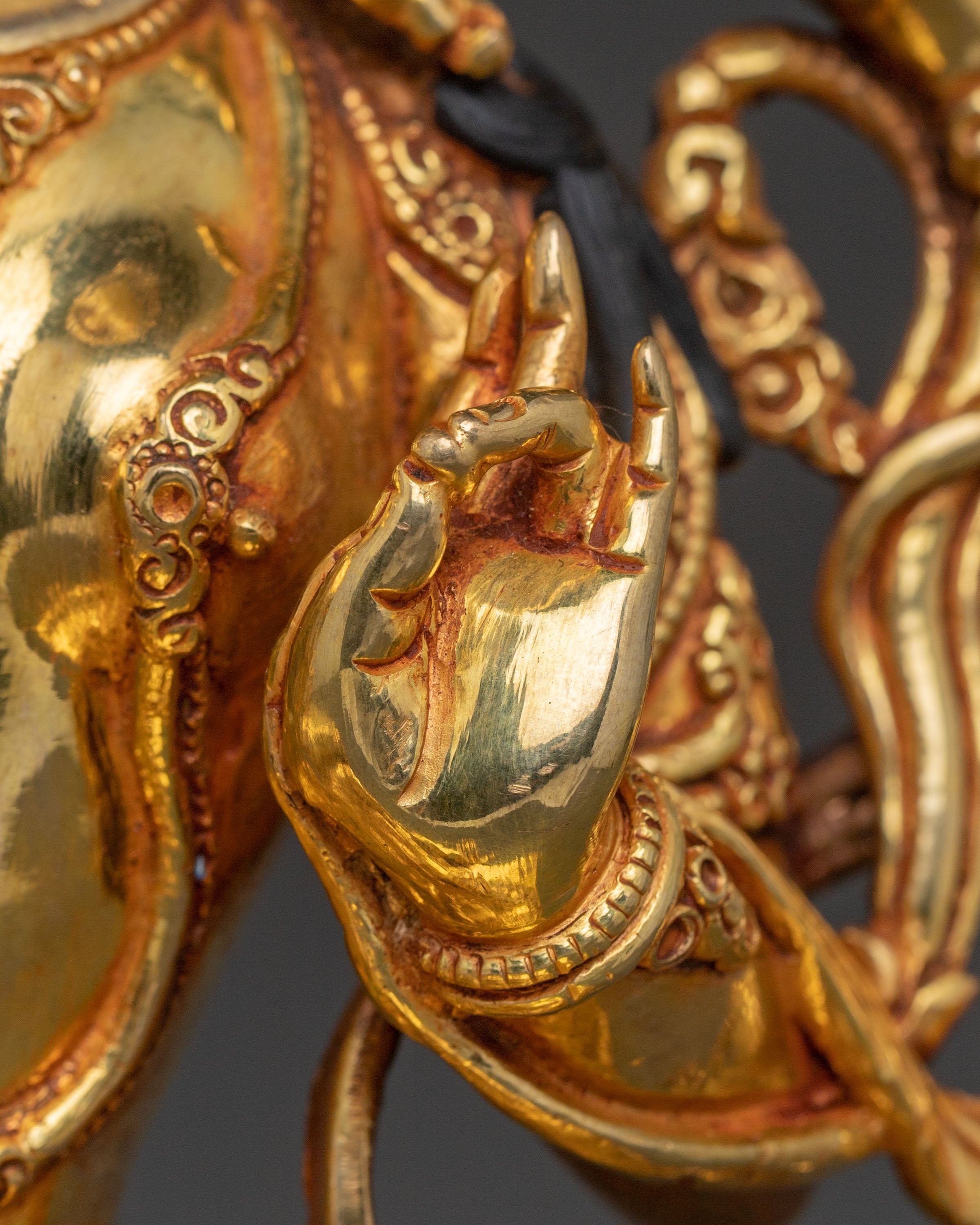 Green Tara Fearless Guardian Statue - 24K Gold Gilded