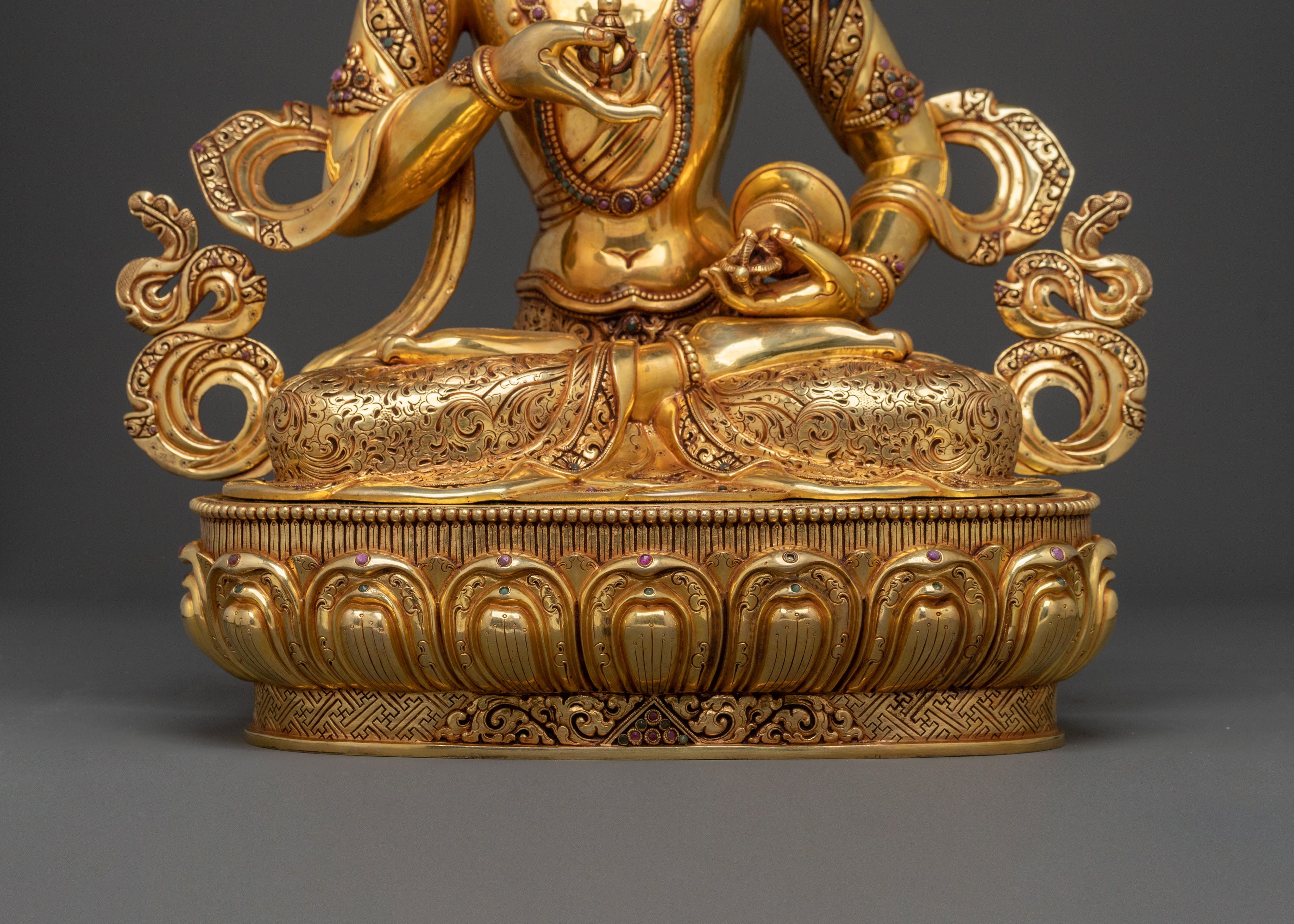 Vajrasattva Peaceful Statue | 24K Gold Gilding