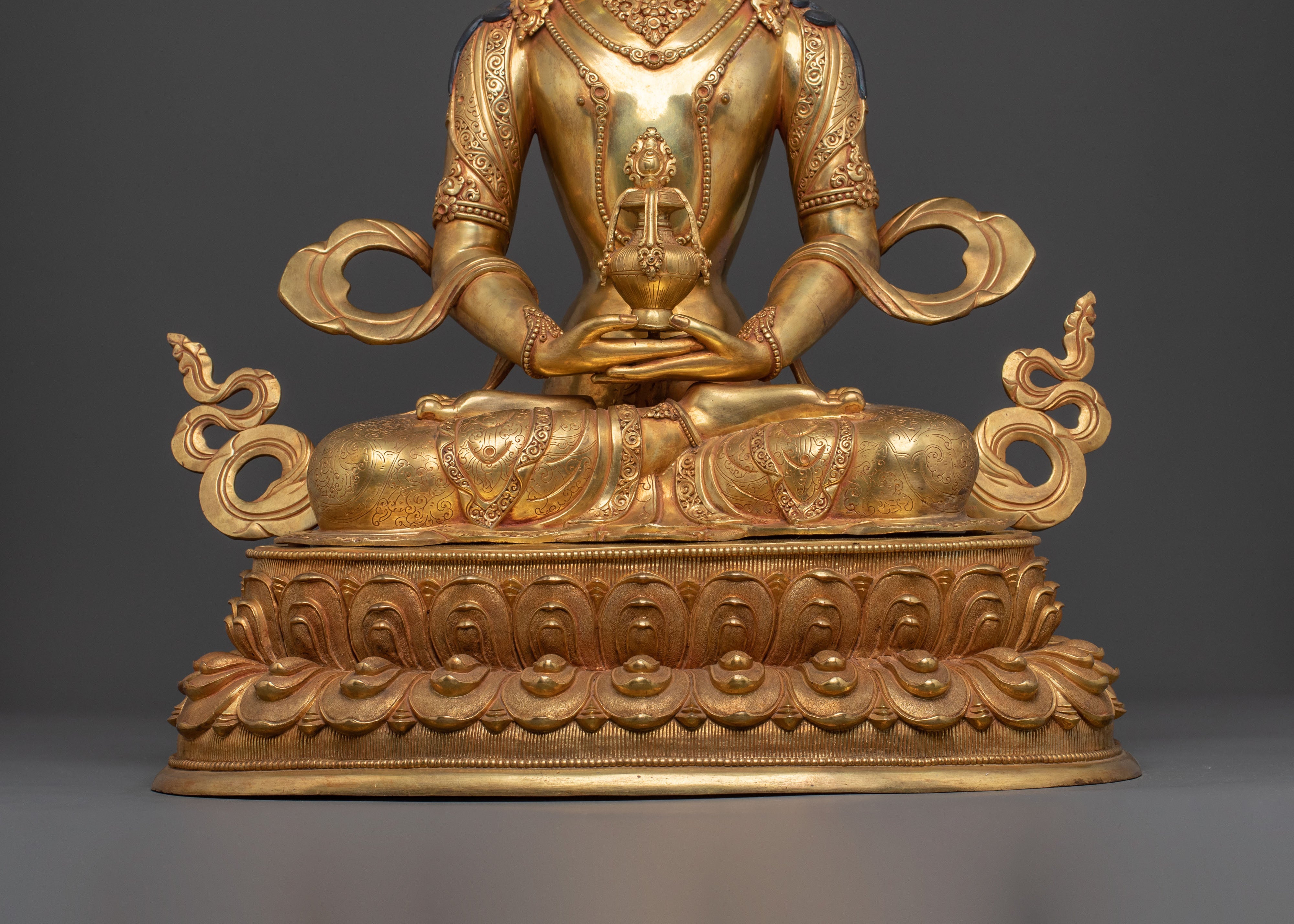 Amitayus Buddha Statue | 24K Gold Gilded Figurine