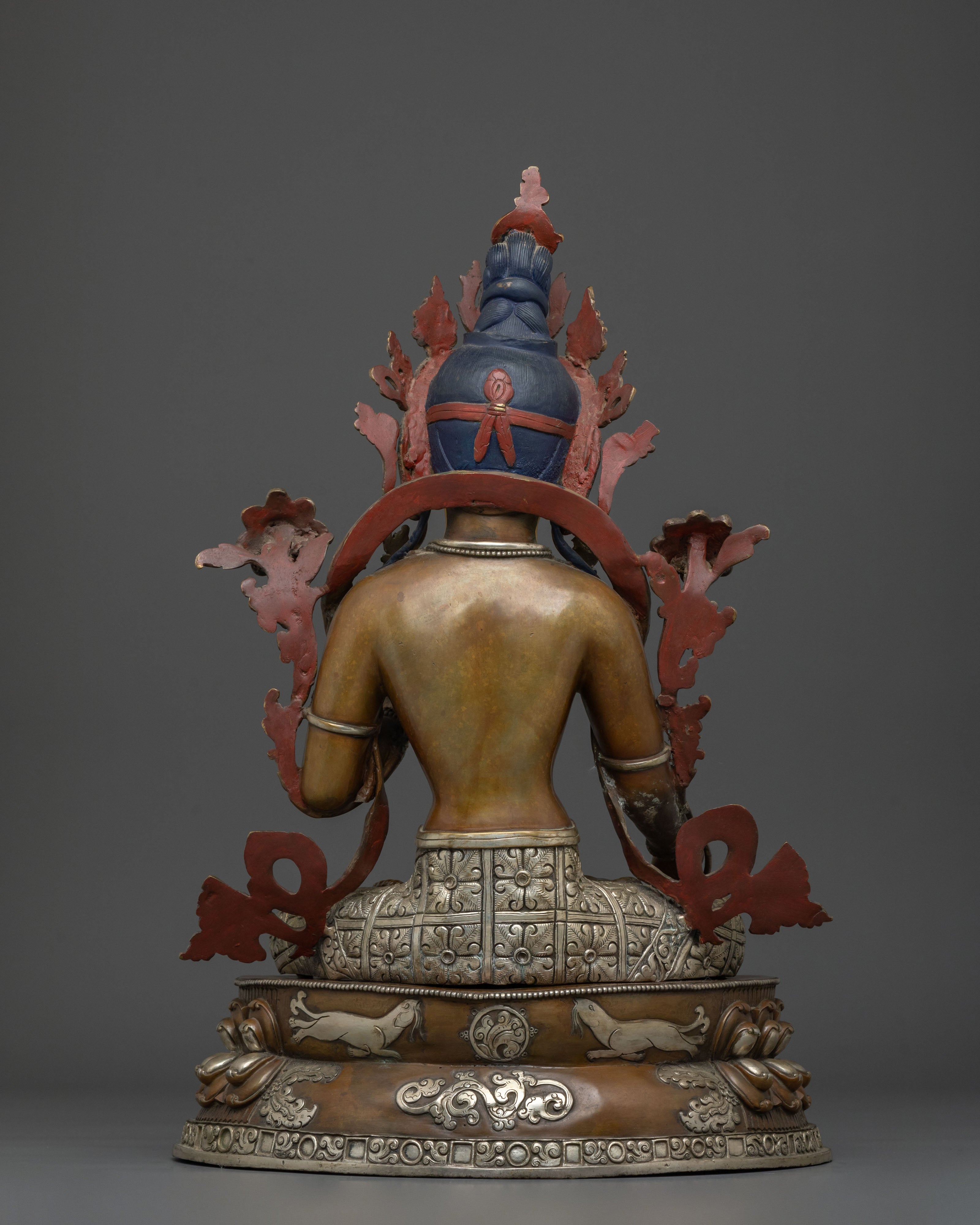 White Tara Statue | Tibetan Buddhist Serenity