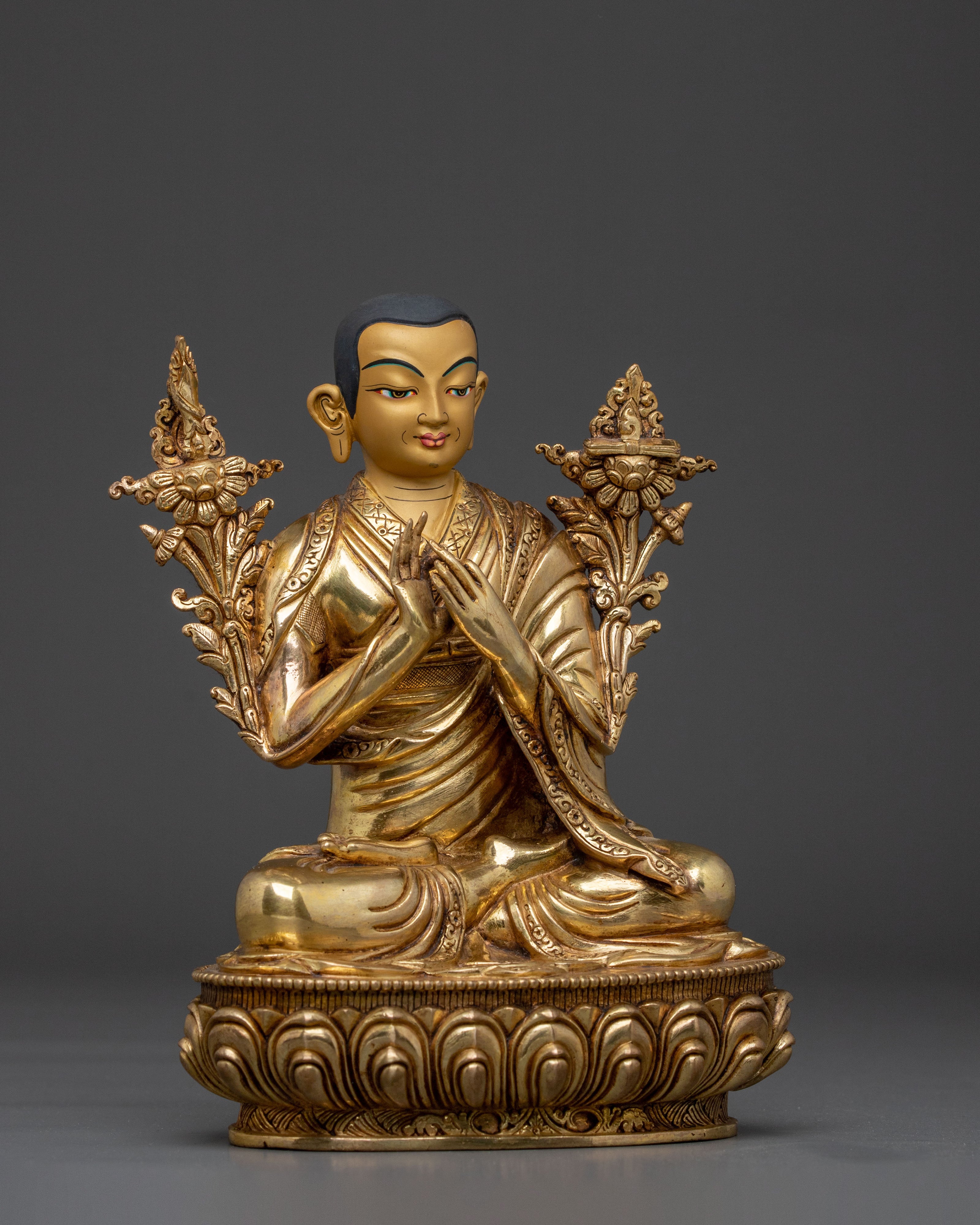 Tsongkhapa Divine Sculpture with Disciples | Symbol of Wisdom