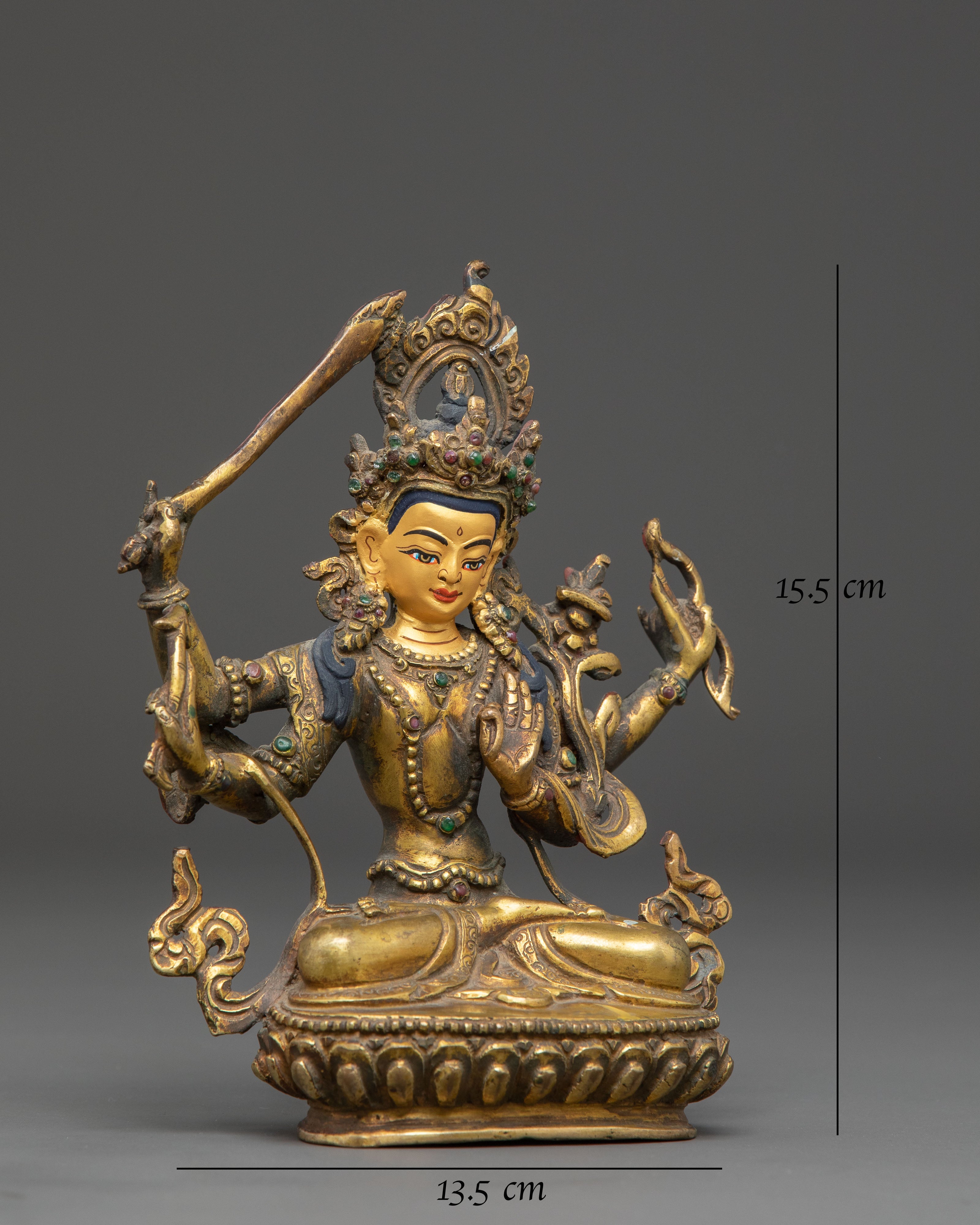 Handmade Maha Manjushri Statue of Wisdom 