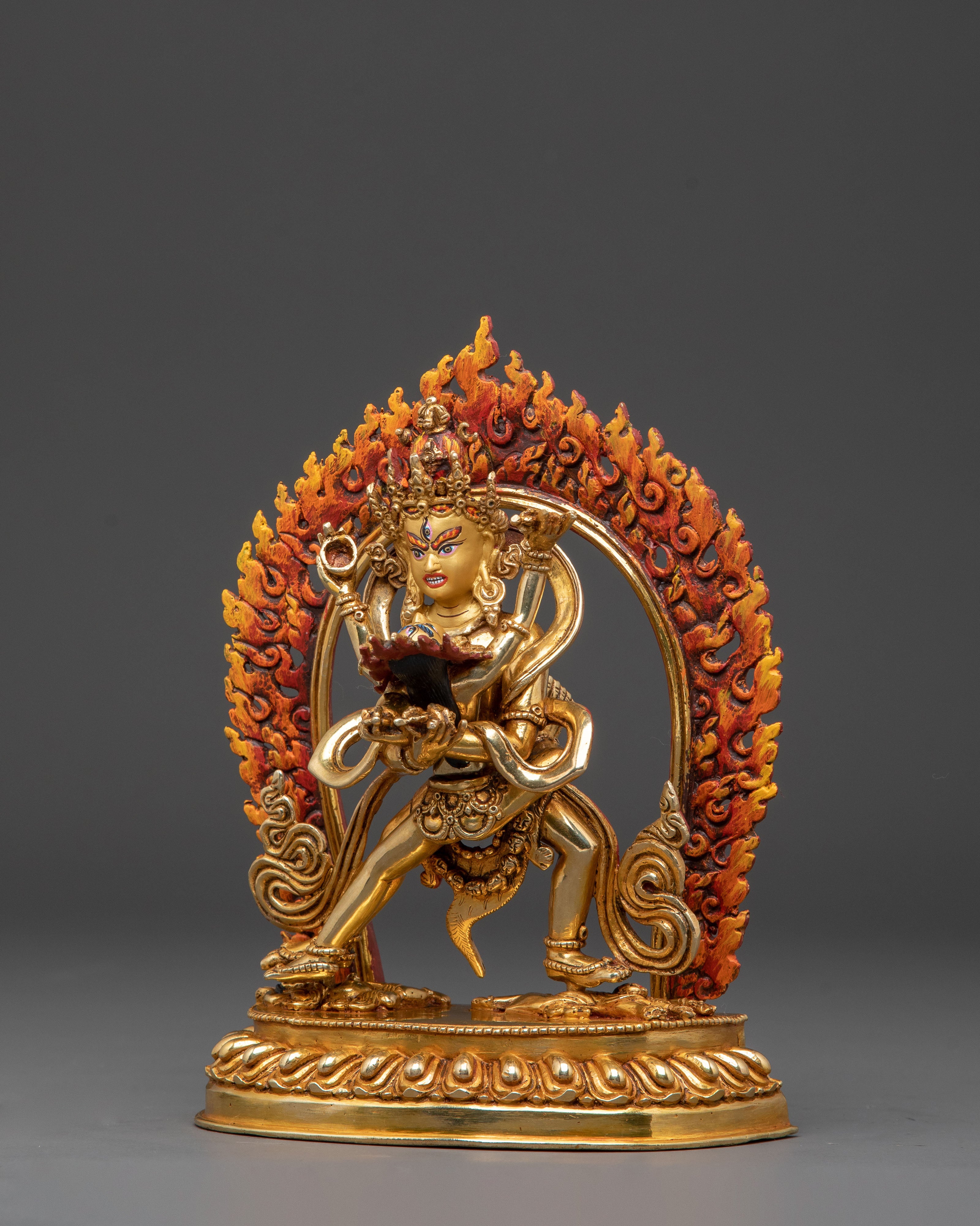 Chakrasamvara Statue | 24K Gold Gilded Deity