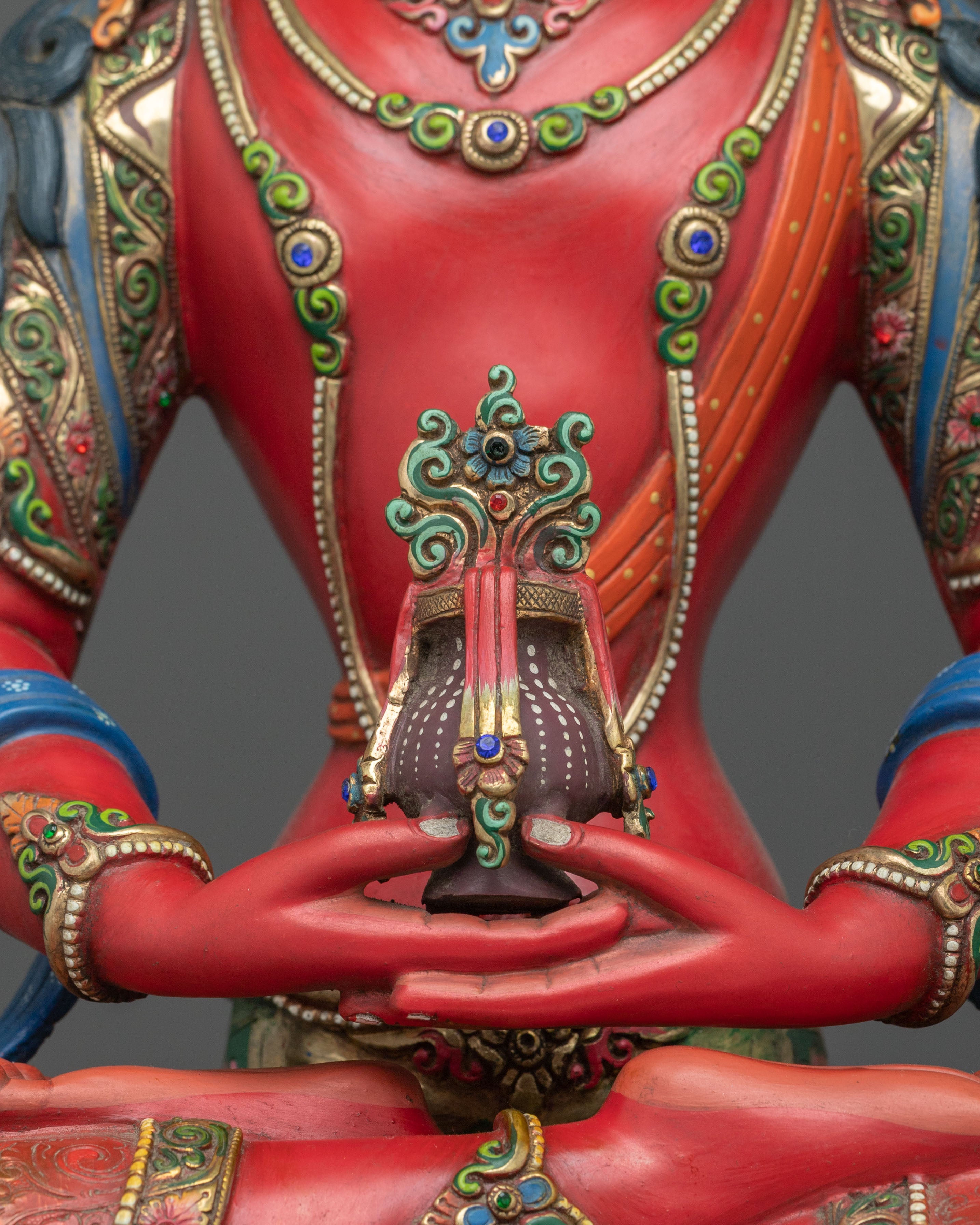 Amitayus Long Life Buddha Handmade Statue | Handmade Spiritual Sculpture