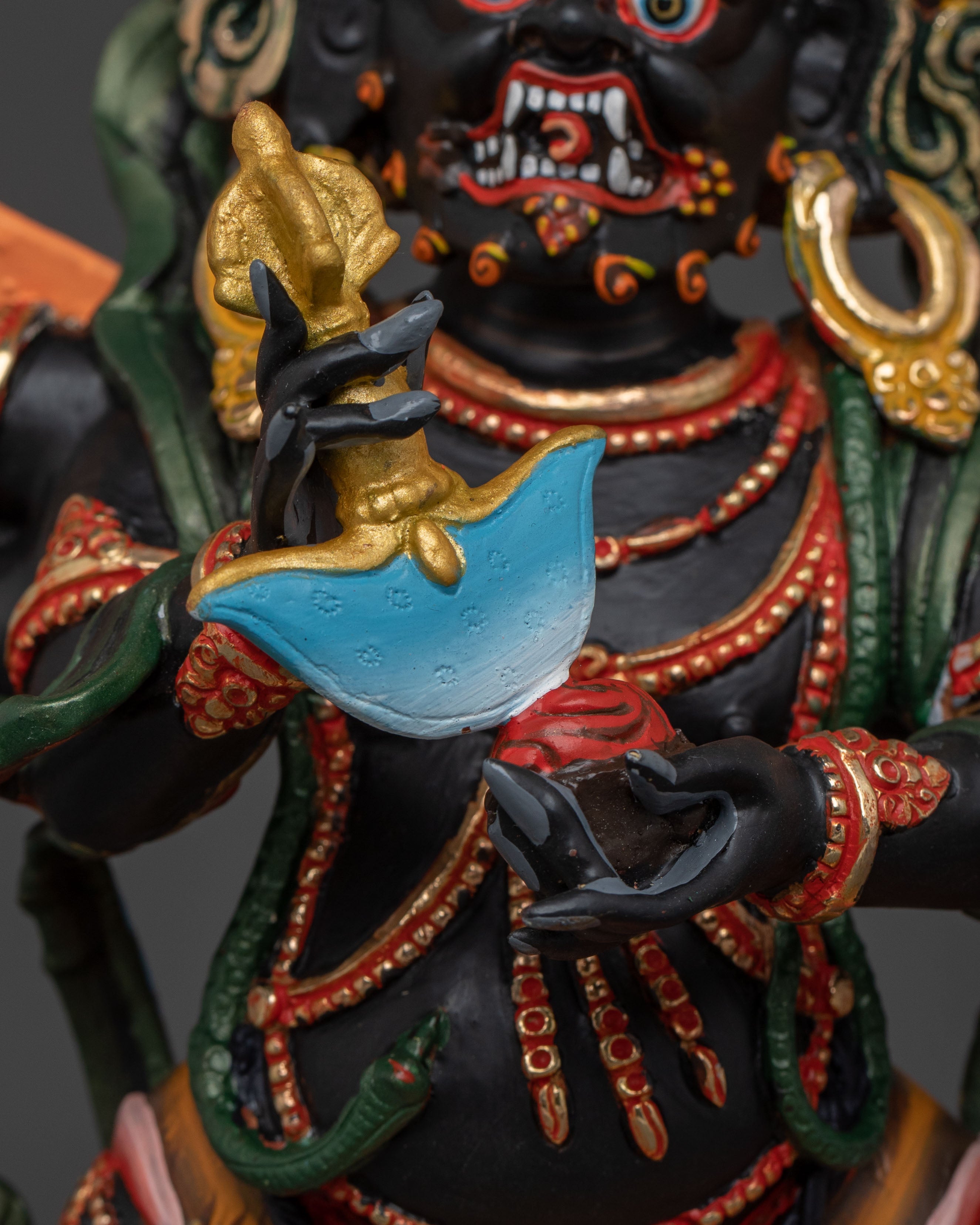Six Armed Mahakala Wrathful Figurine | Home Decor
