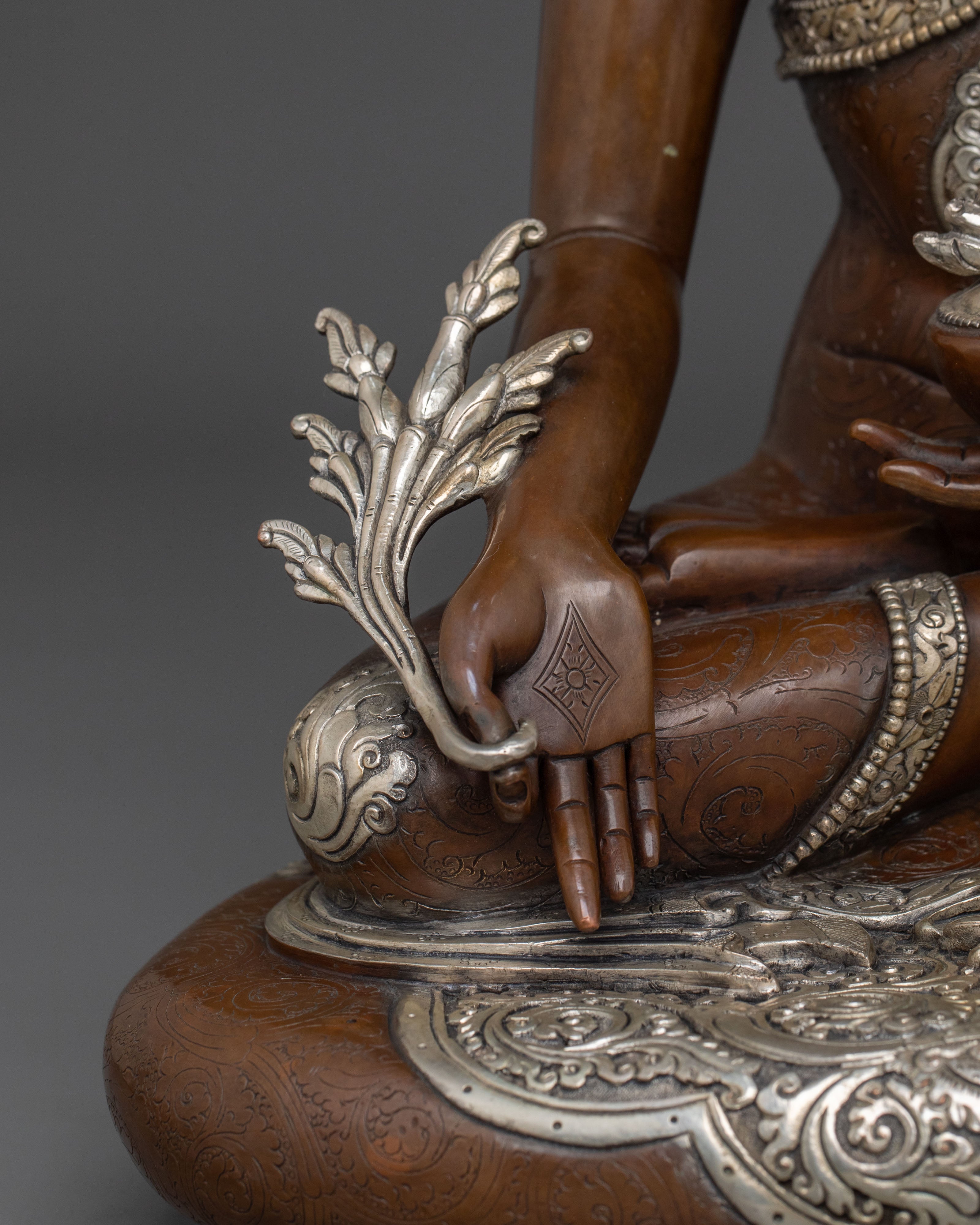 Three Buddhas Sacred Statue Set | Oxidized Copper Statue Set