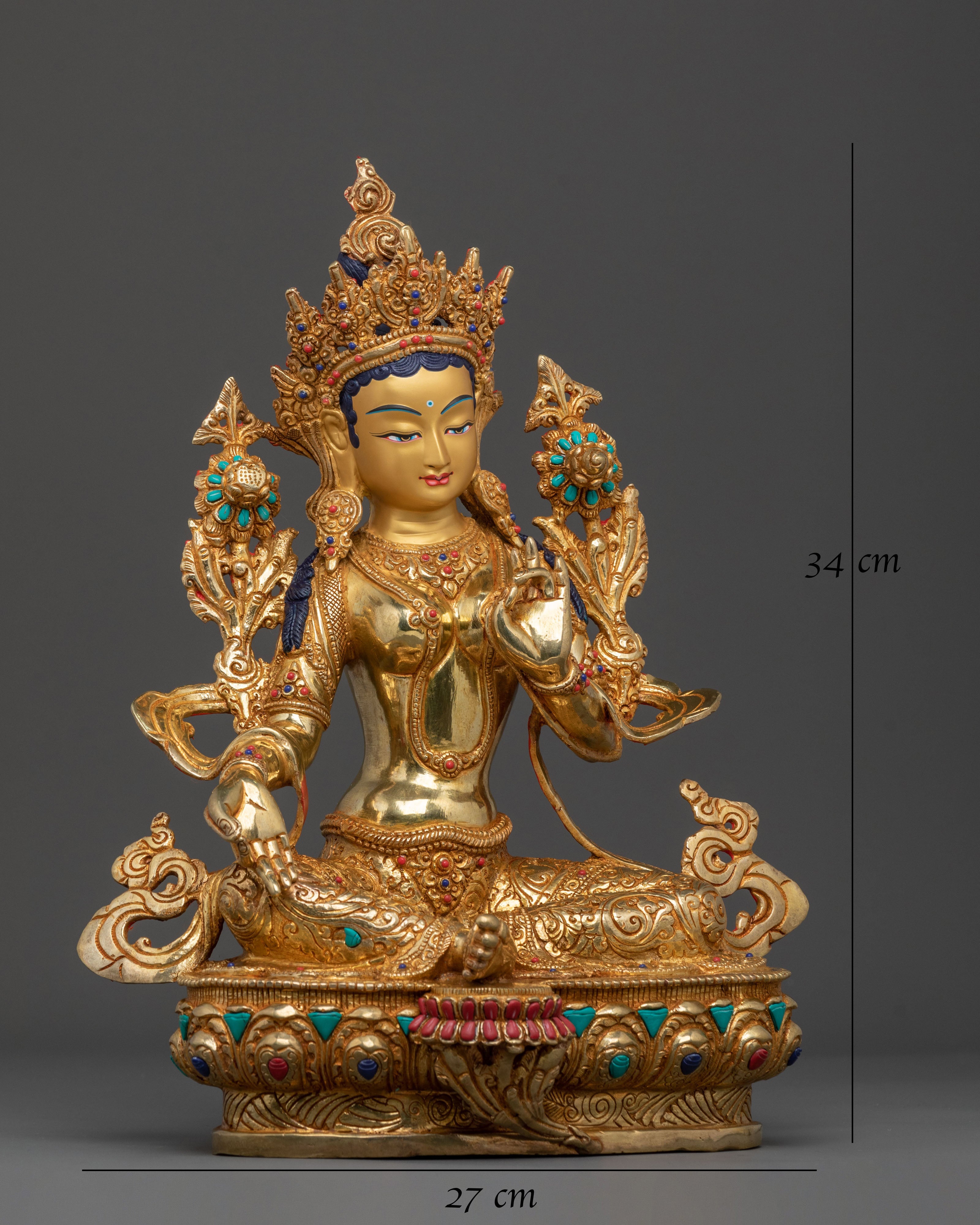 Shyama Tara Sacred Sculpture | Tibetan Buddhist Goddess