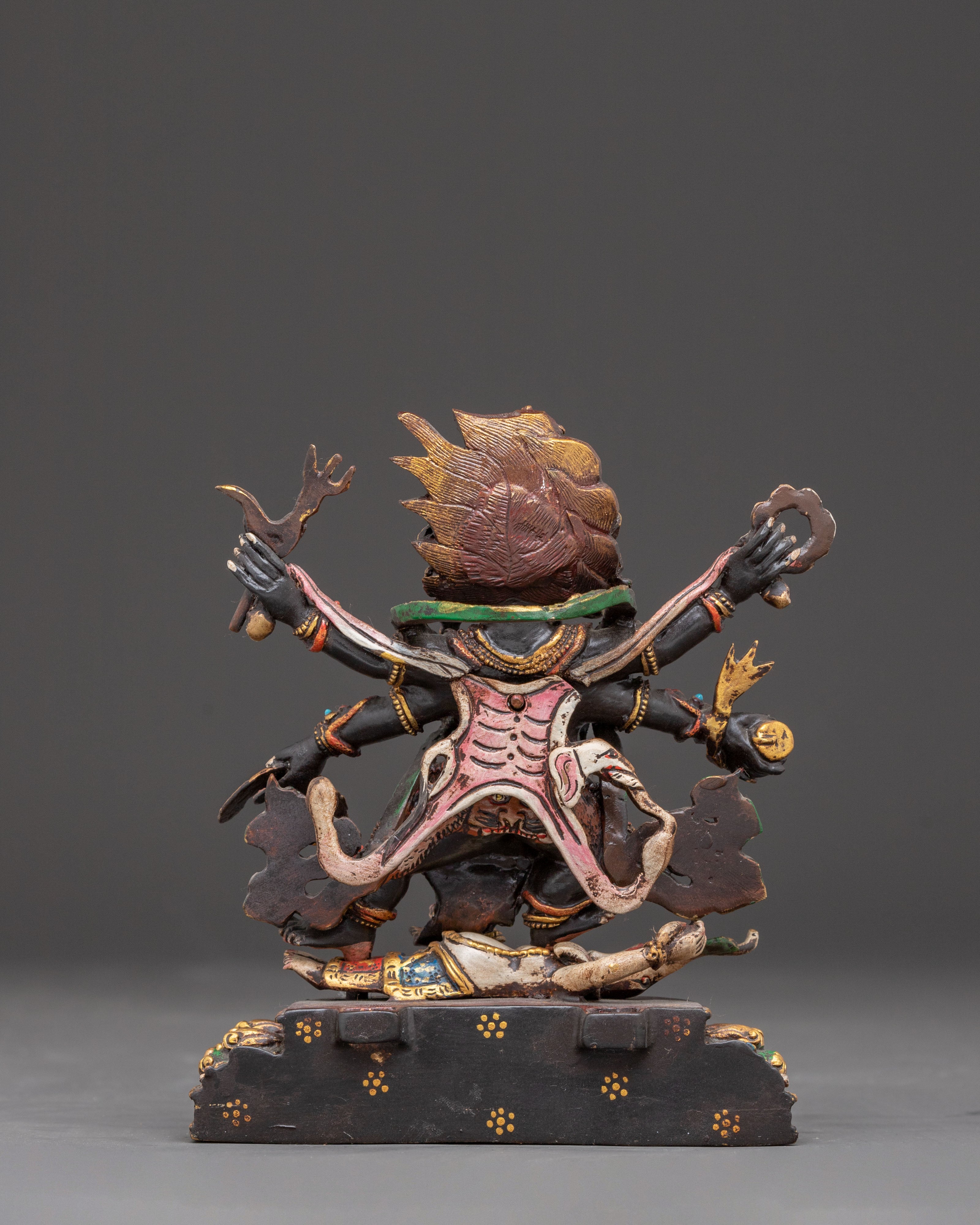 Golden Sculpture of Six-Armed Mahakala
