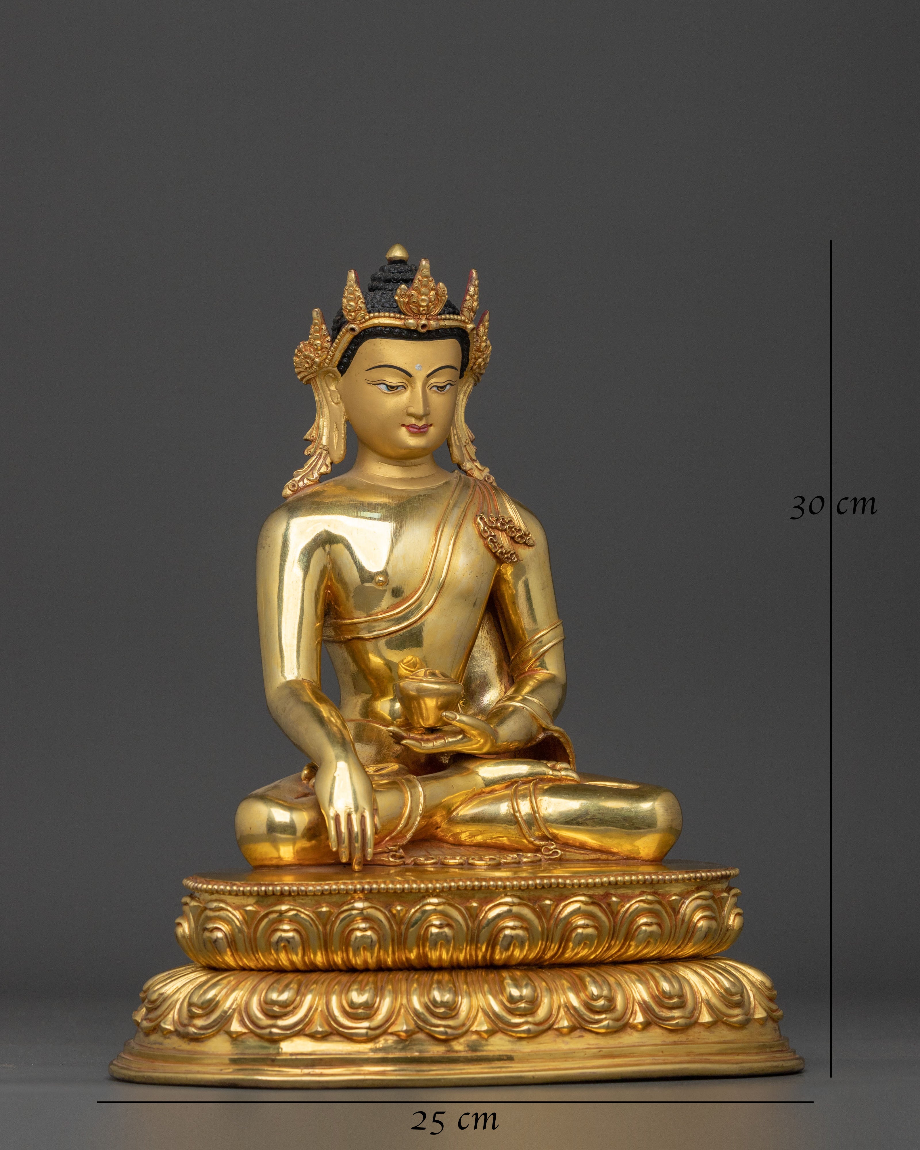 Crown Shakyamuni Buddha Statue | Meditation and Home Altar Decor