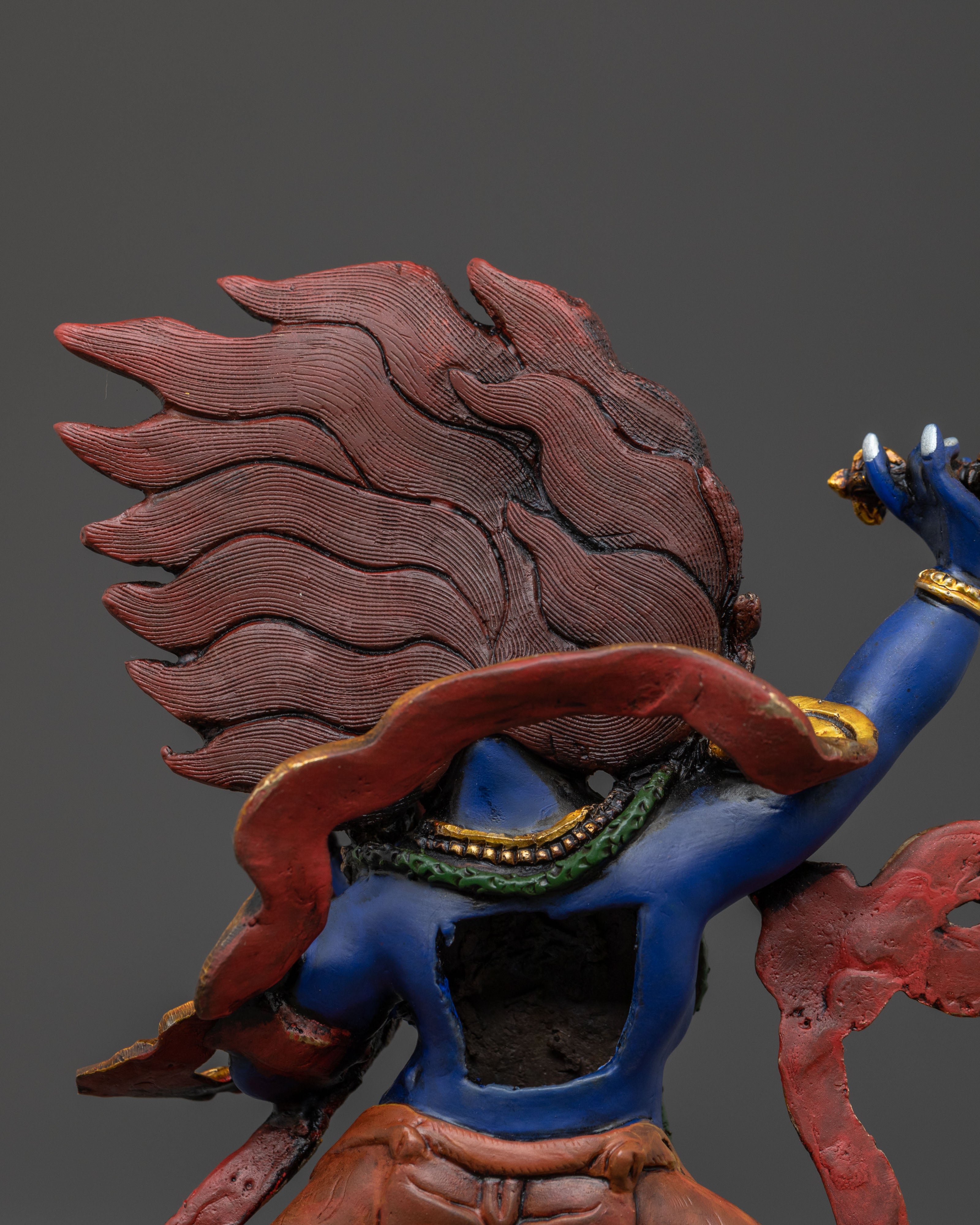 Vajrapani with Vajra Sculpture | Handcrafted Serenity