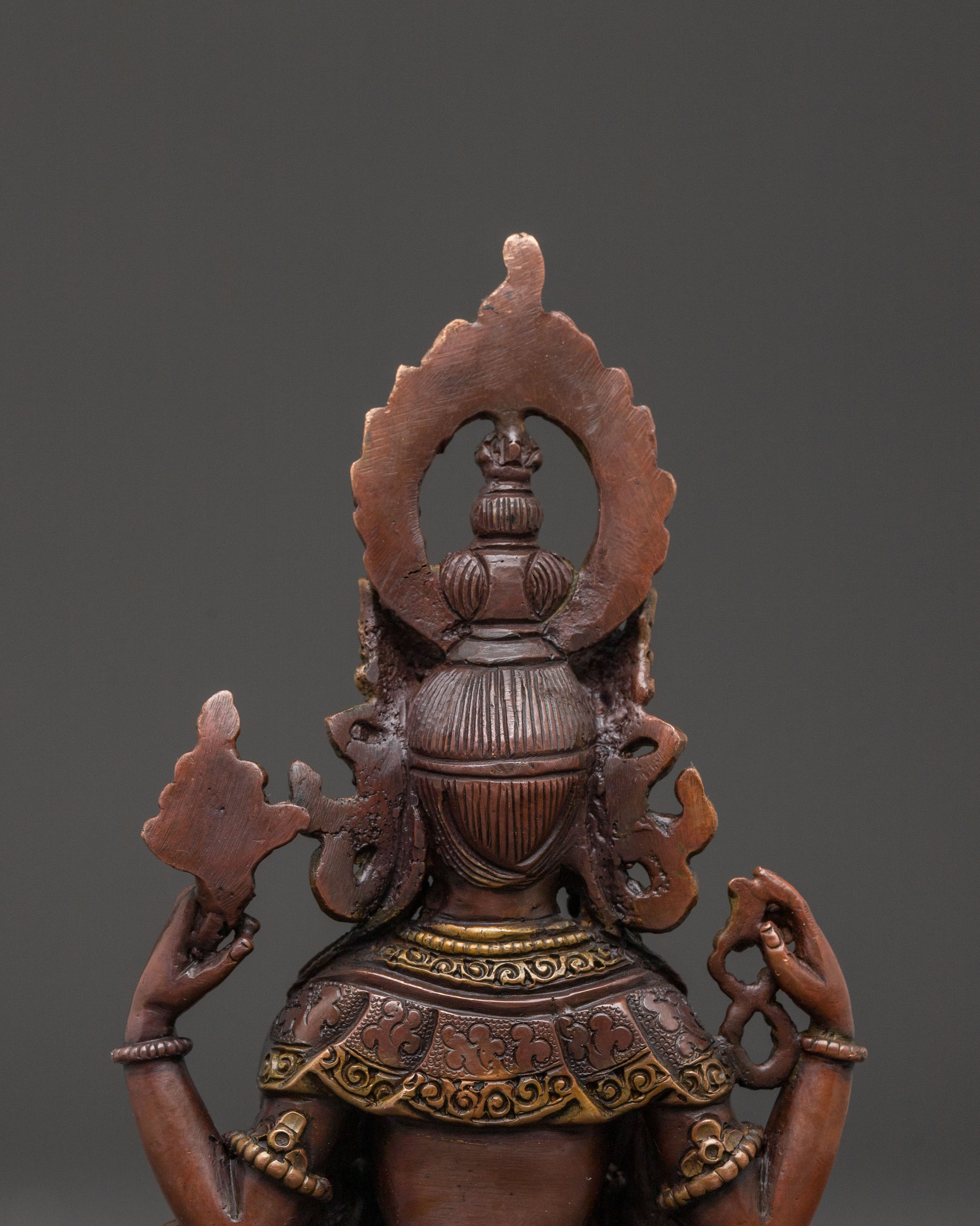 Chenrezig Divine Compassion Statue – Oxidized Copper Art