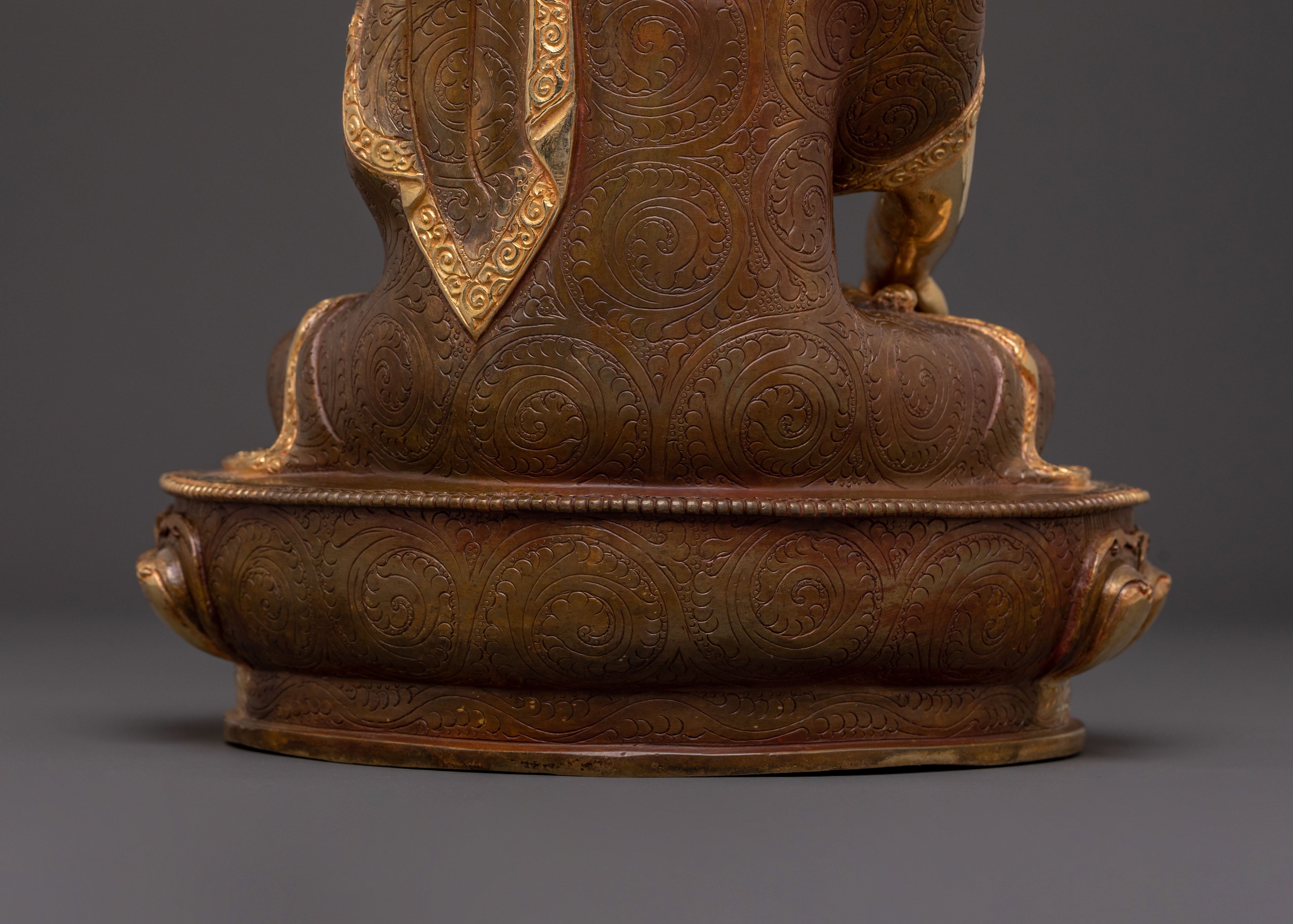 Shakyamuni Buddha Statue in Serene 24k Gold